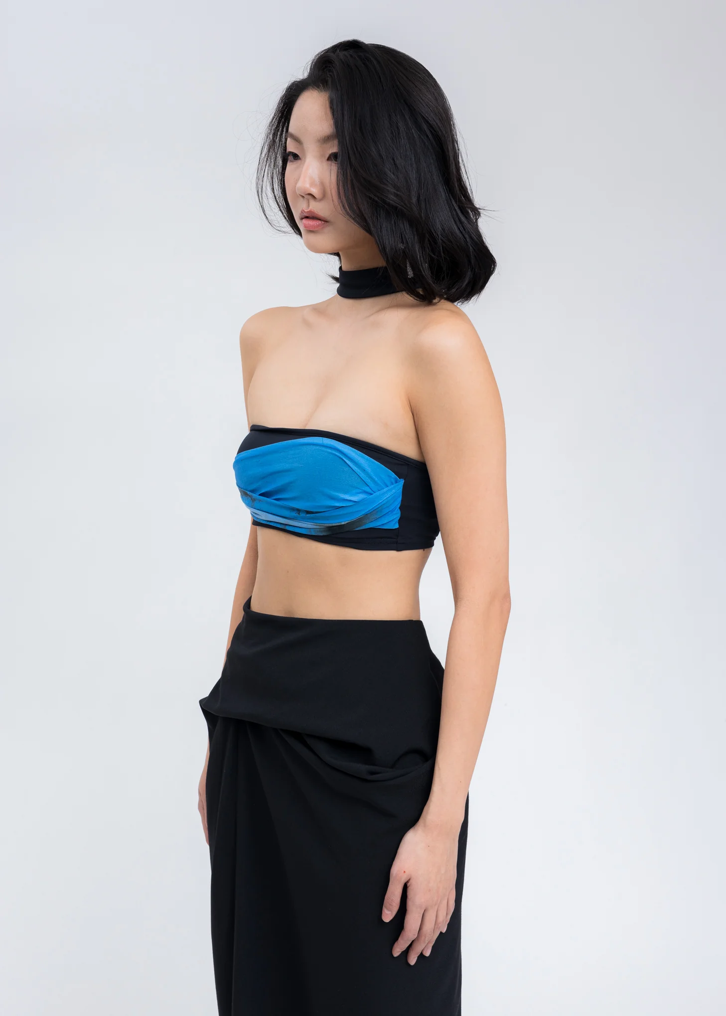 Blue Cross Neck Tube Top - Image 4