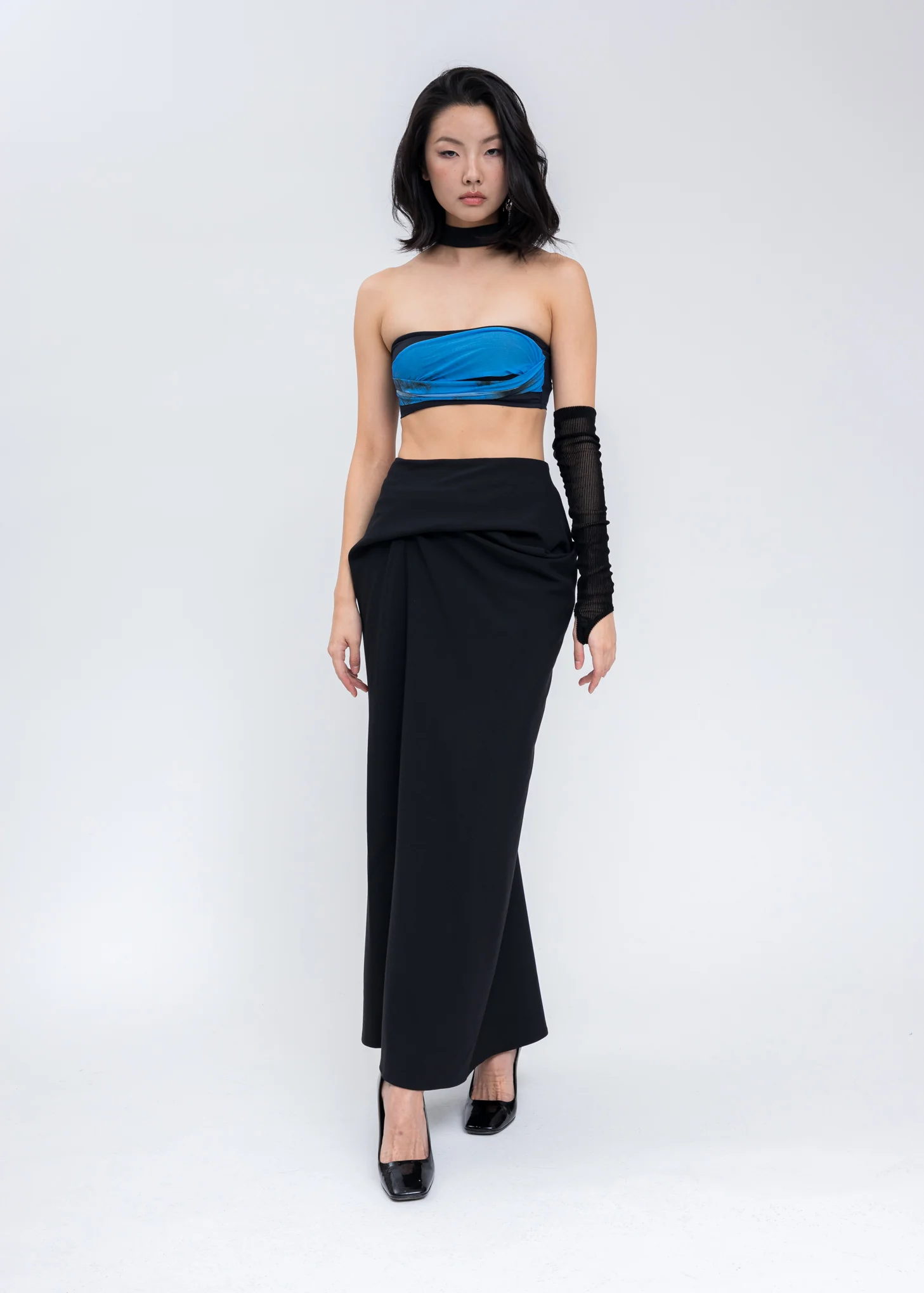 Blue Cross Neck Tube Top - Image 5
