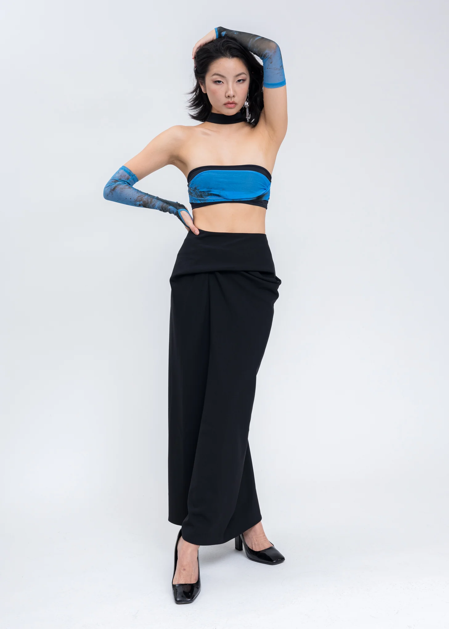 Blue Cross Neck Tube Top - Image 6