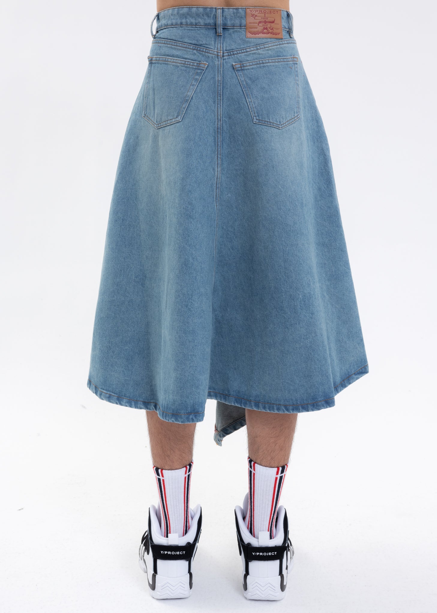 Blue CUT OUT DENIM Skirt - Image 4