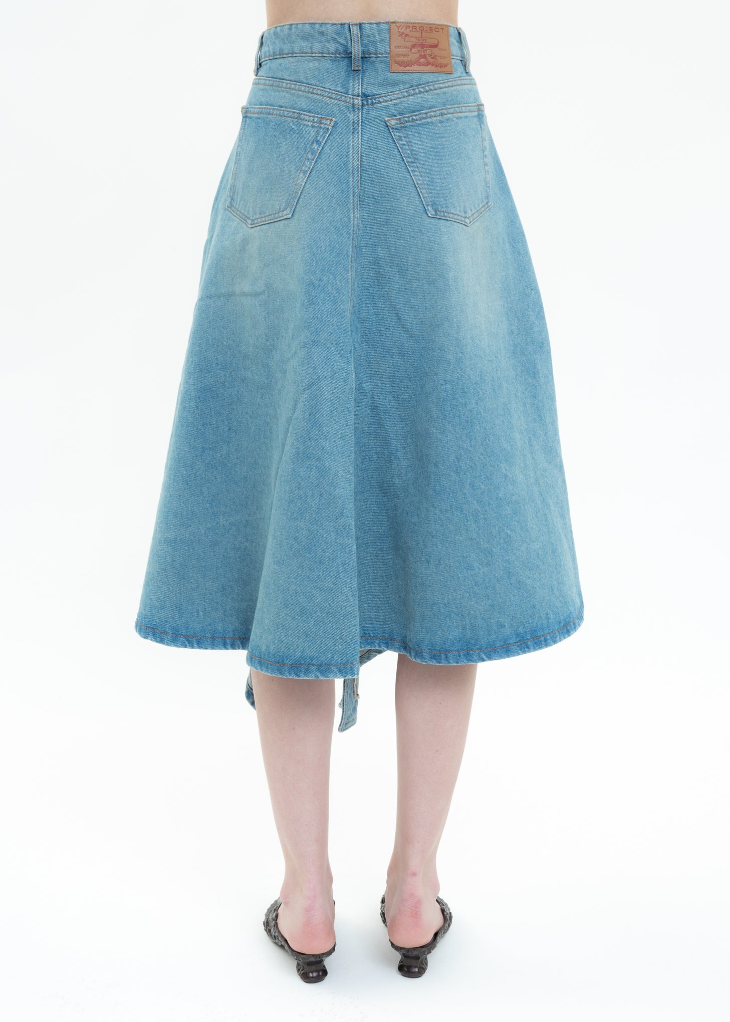 Blue CUT OUT DENIM Skirt - Image 3