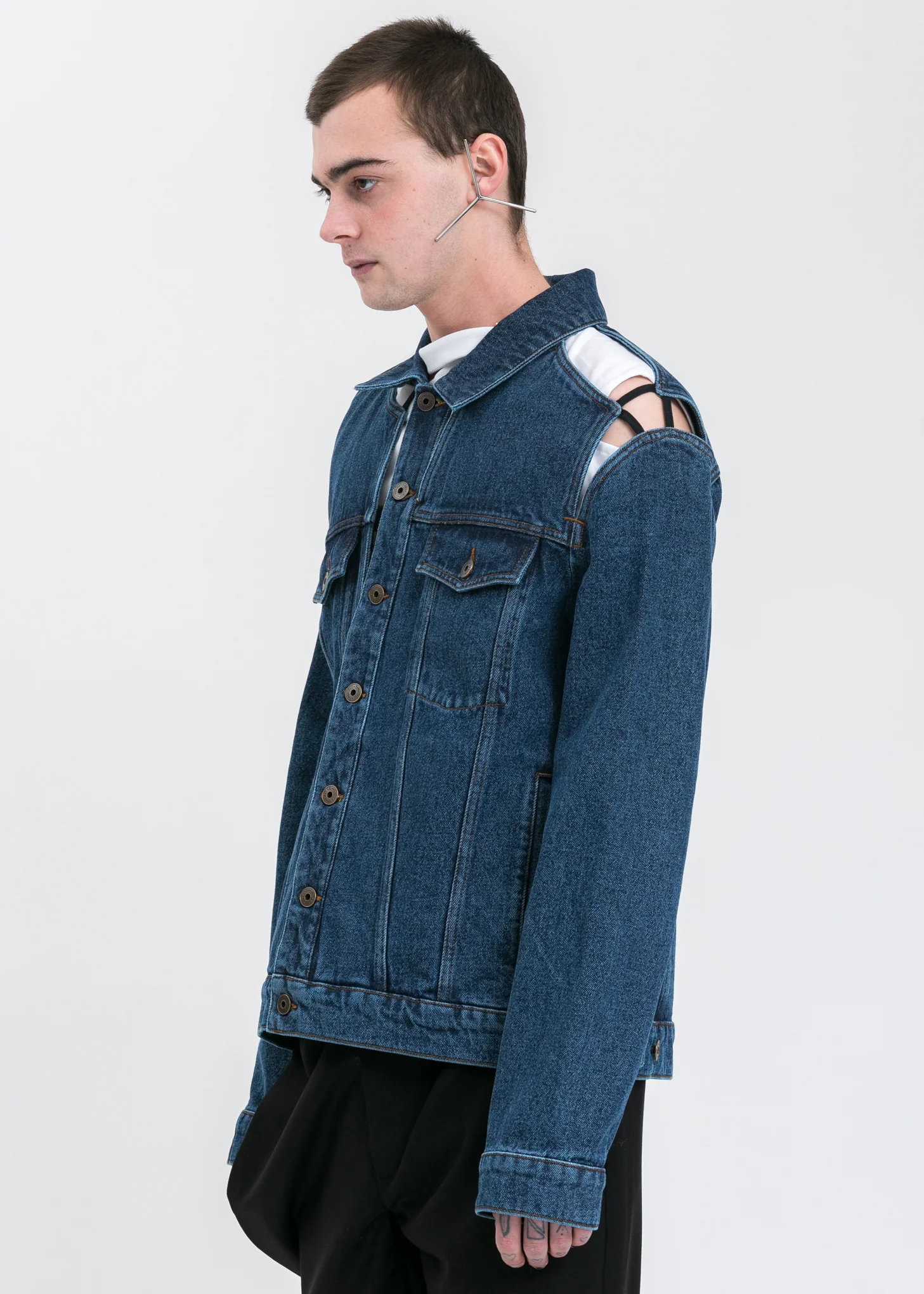 Blue Denim Classic Peep Show Jacket - Image 2