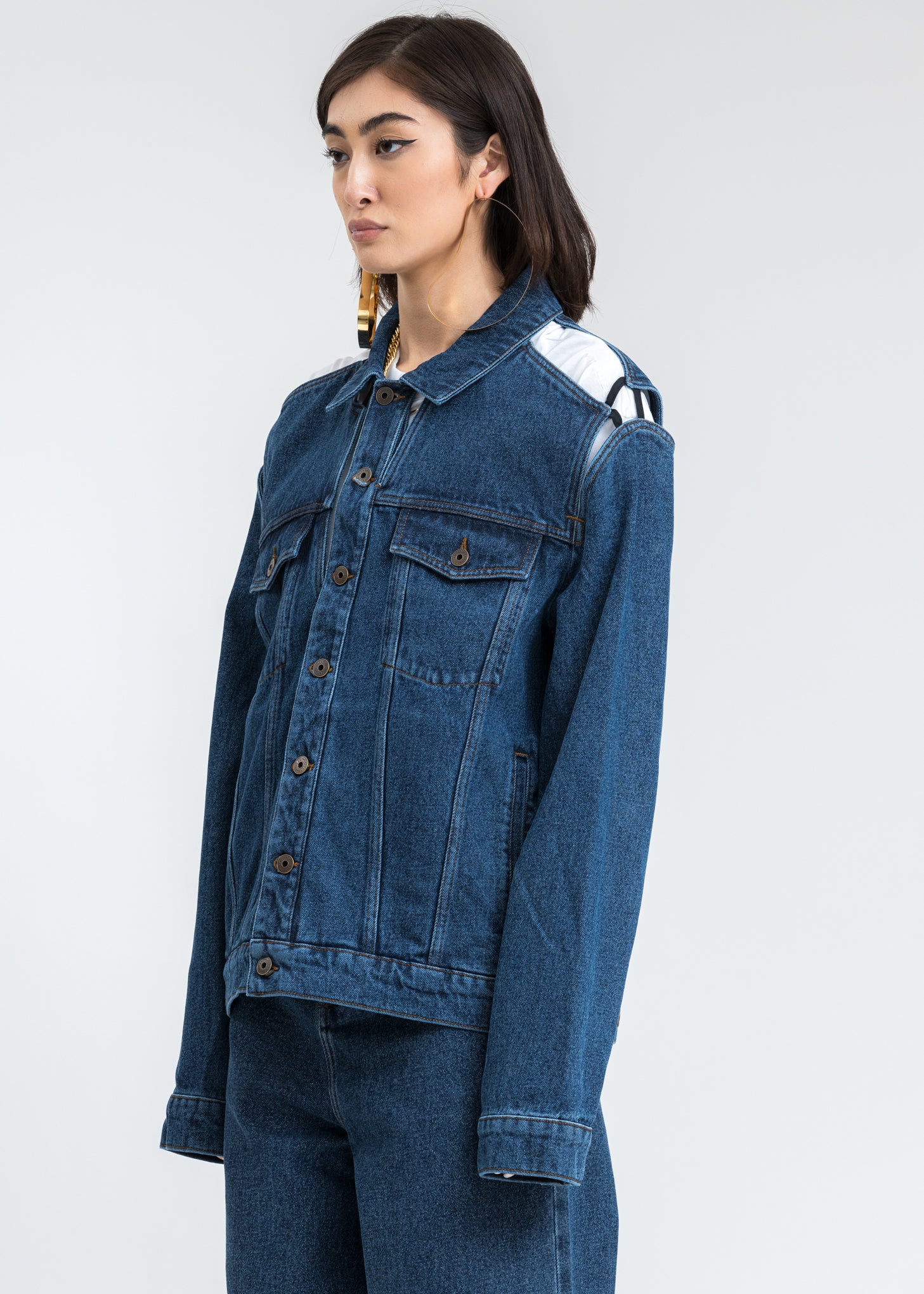 Blue Denim Classic Peep Show Jacket - Image 3