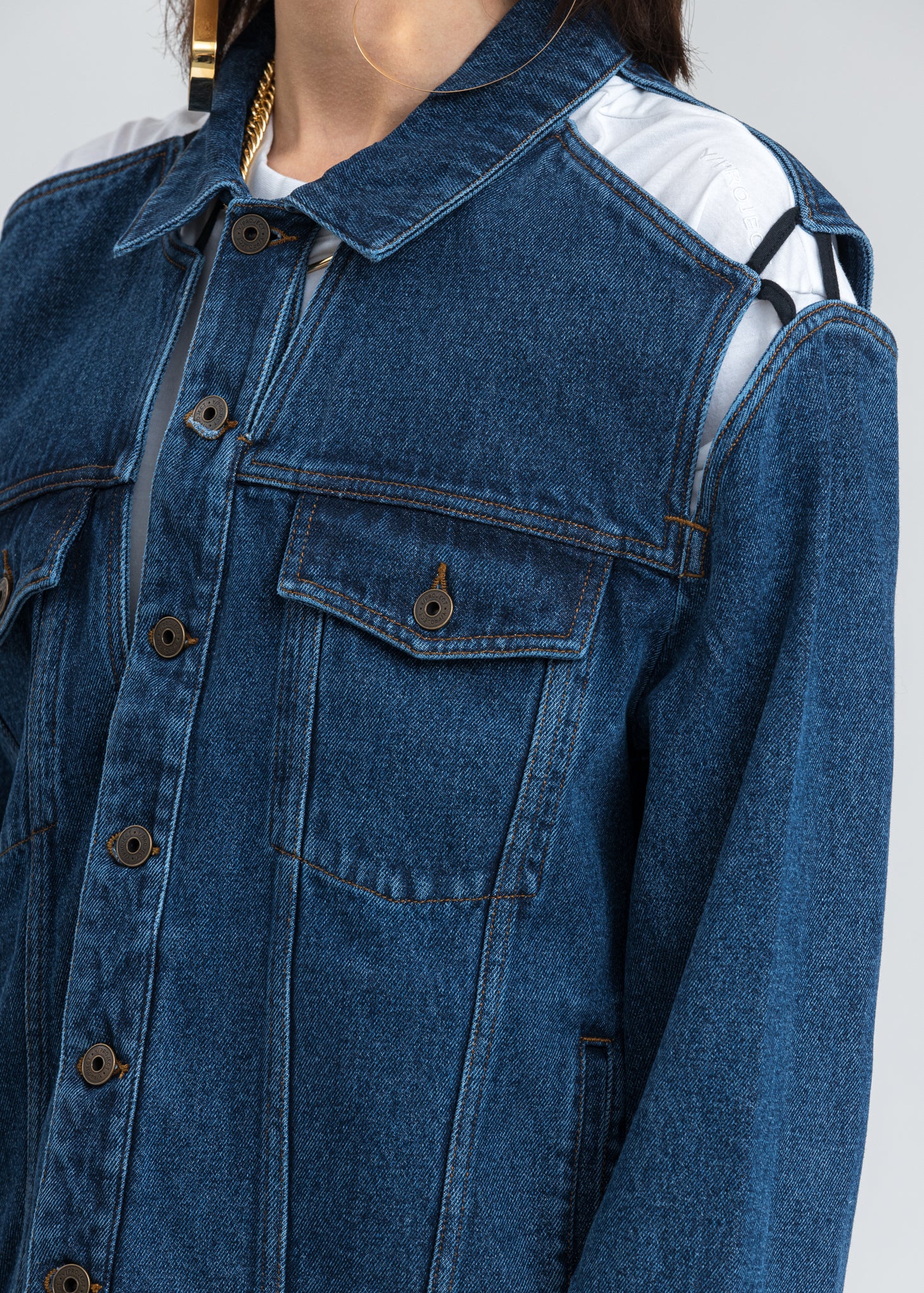 Blue Denim Classic Peep Show Jacket - Image 6