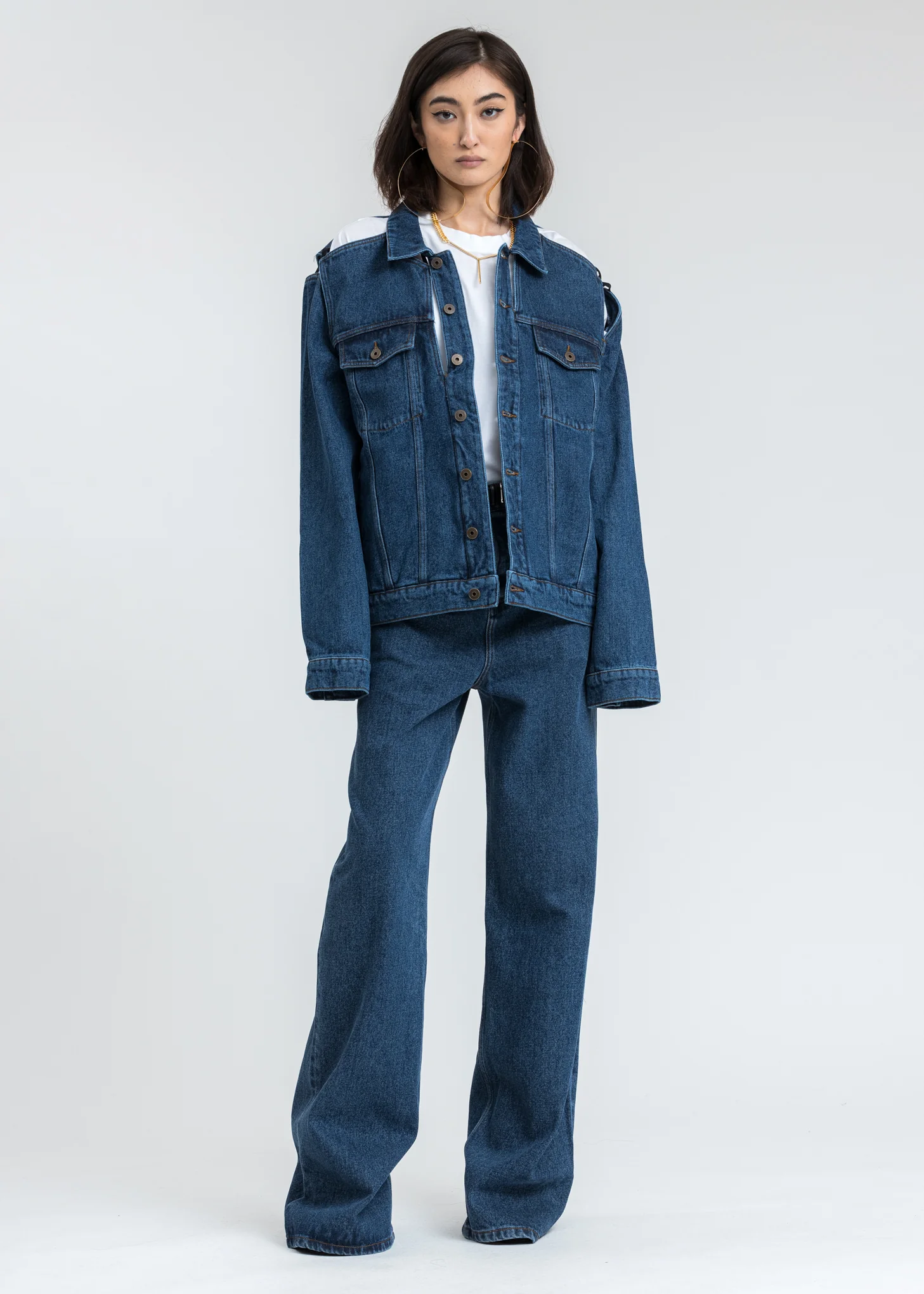 Blue Denim Classic Peep Show Jacket - Image 7