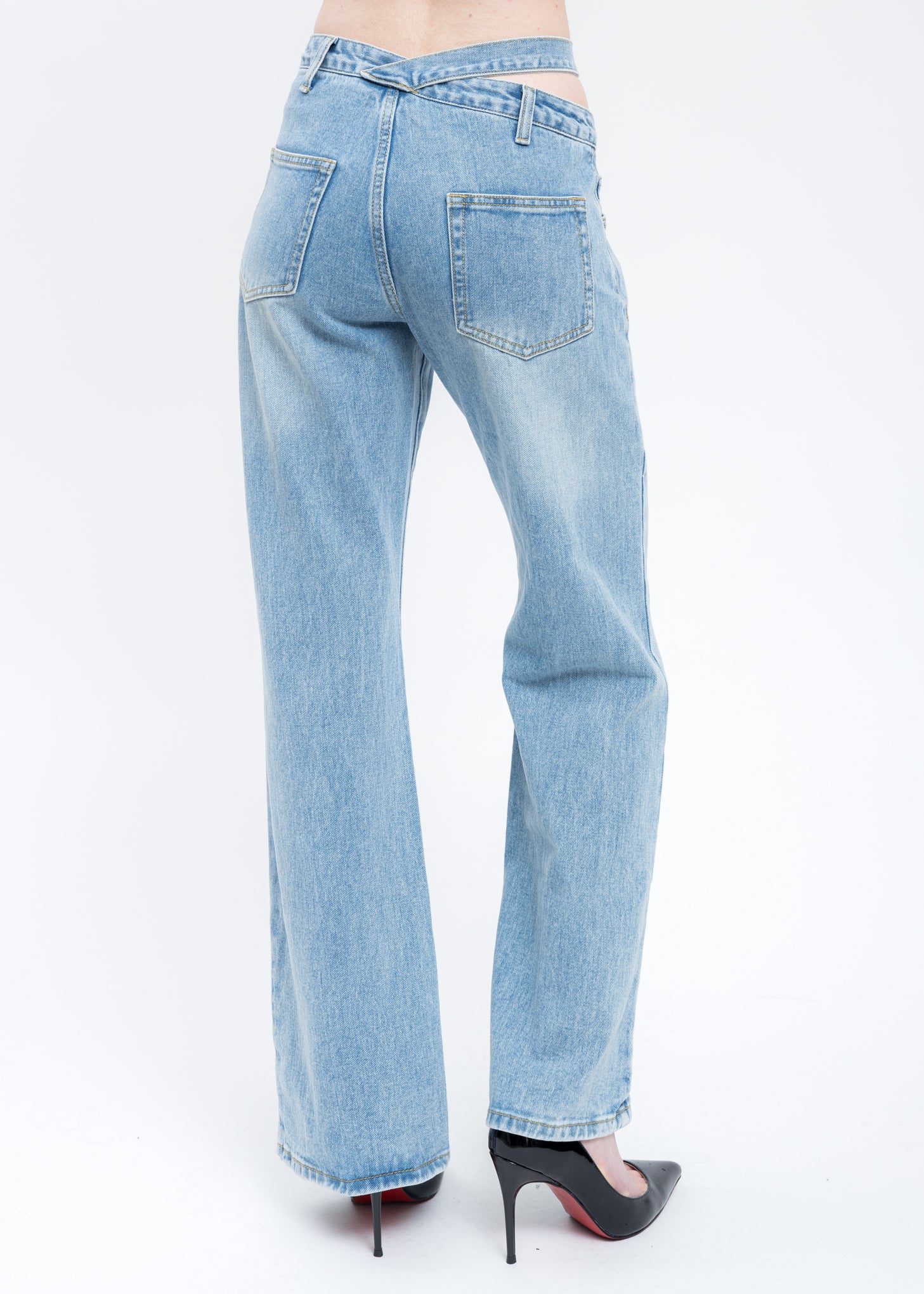 Blue Denim Cut Jeans - Image 4