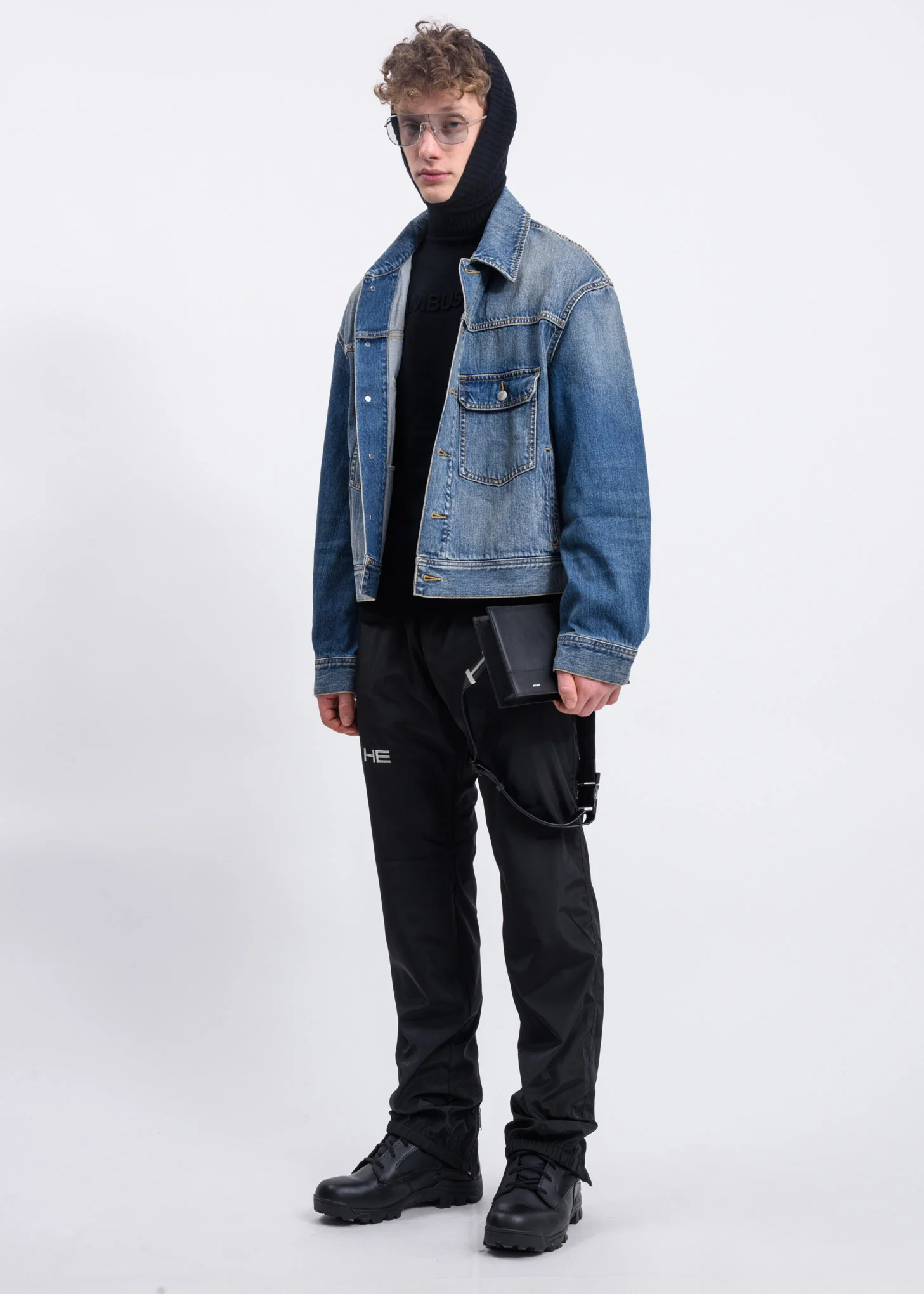 Blue Denim Logo-Stamped Jacket - Image 7