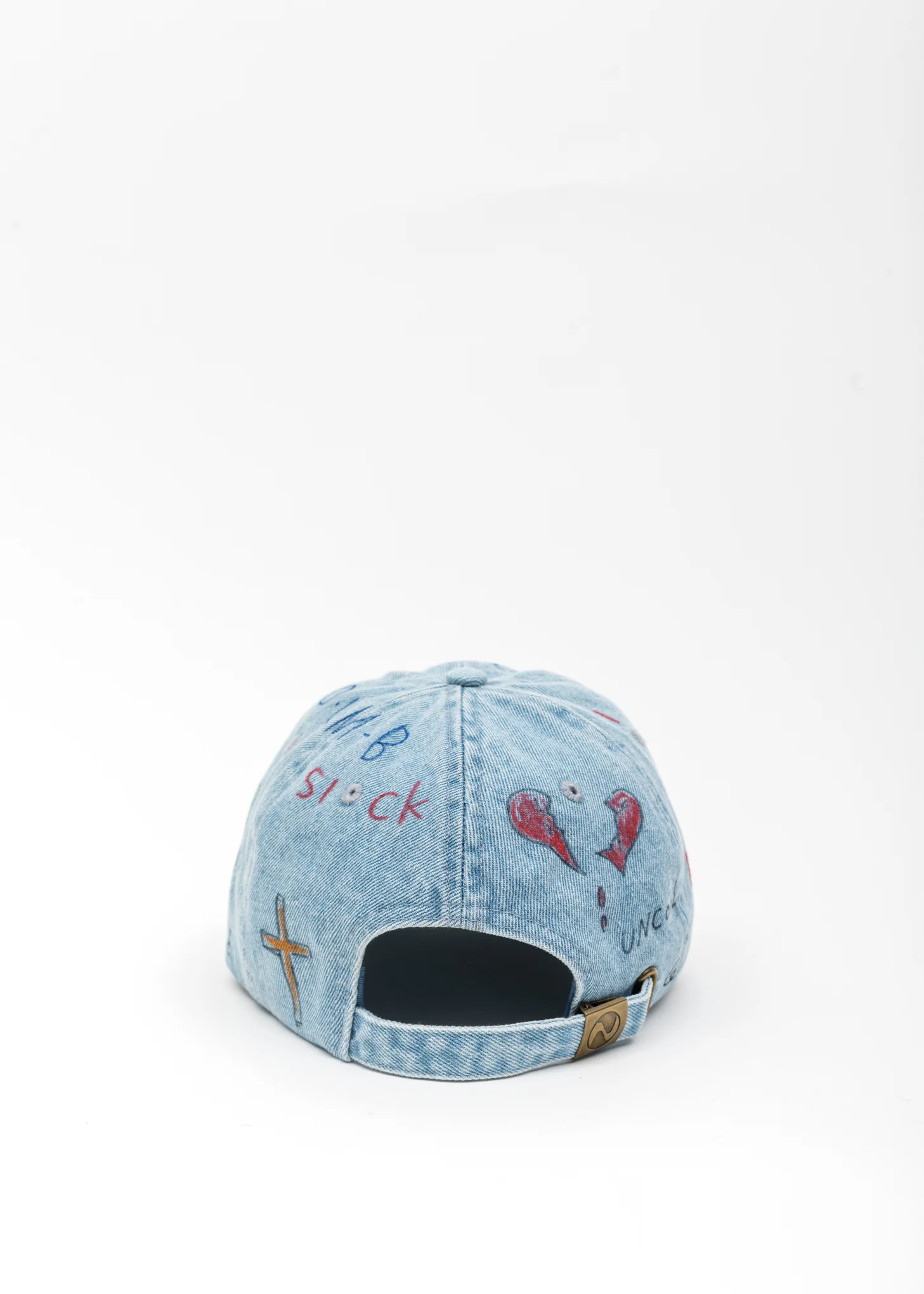 Blue Denim Paint Cap - Image 4