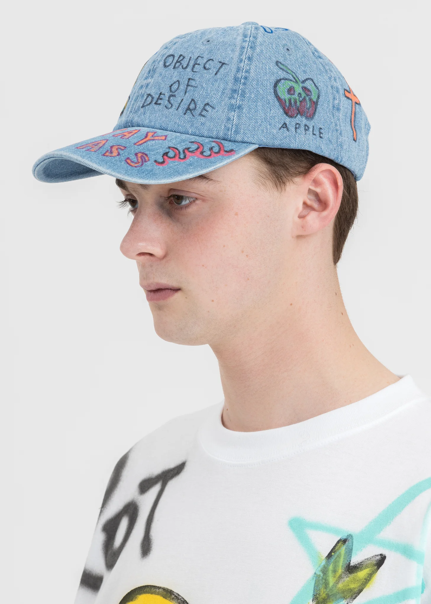 Blue Denim Paint Cap - Image 5