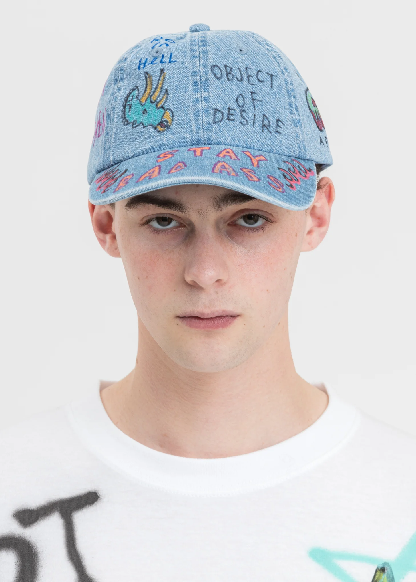 Blue Denim Paint Cap - Image 6