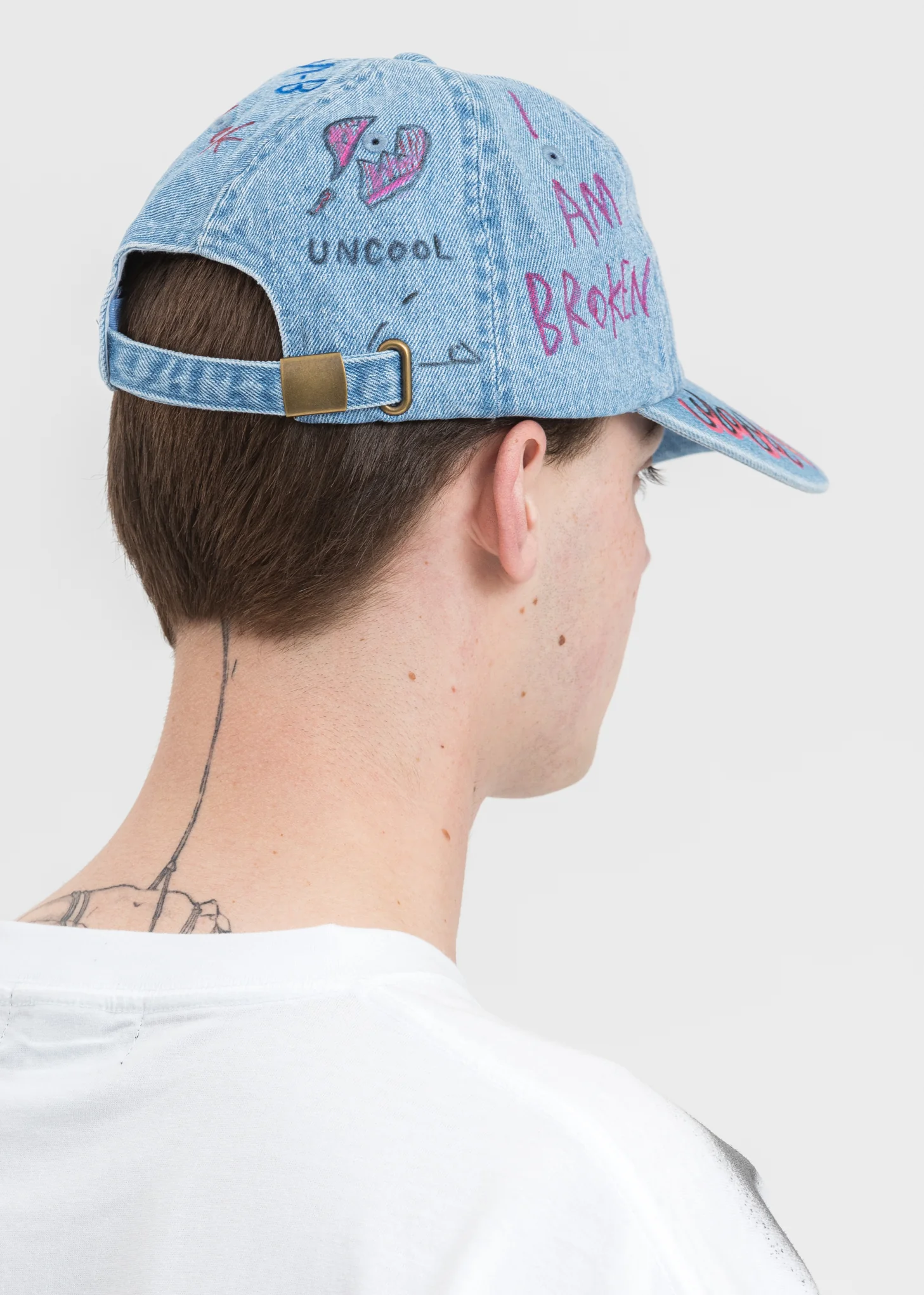 Blue Denim Paint Cap - Image 8