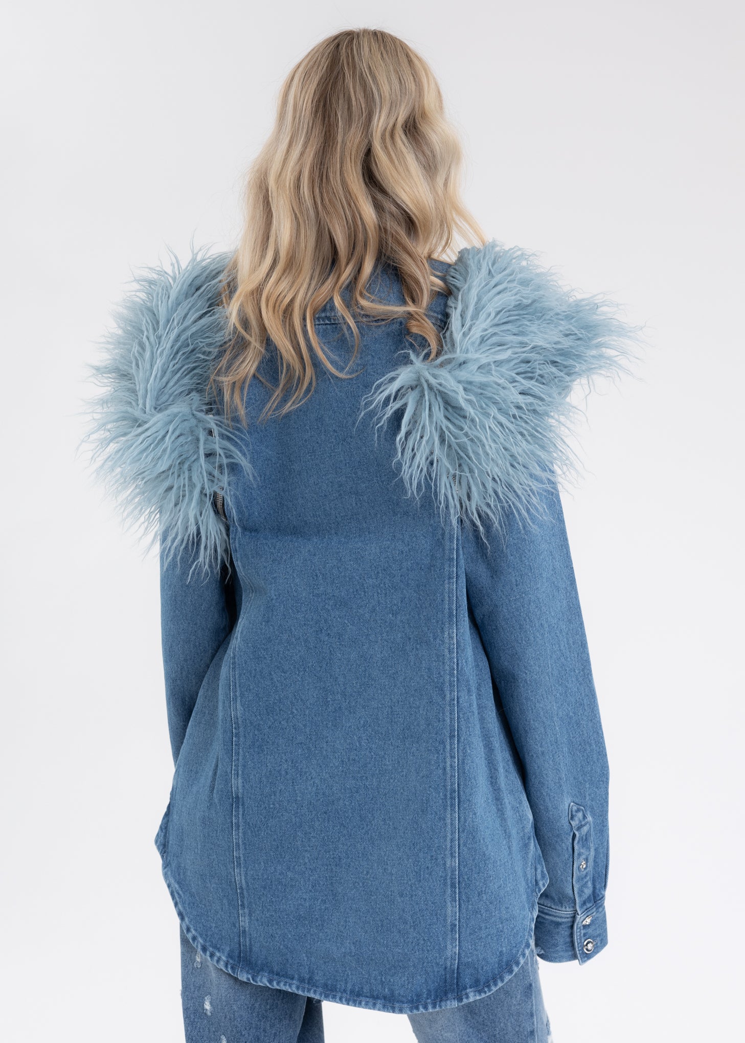 Blue DENIM SHIRT W BLUE STOLE DENWBL - Image 2