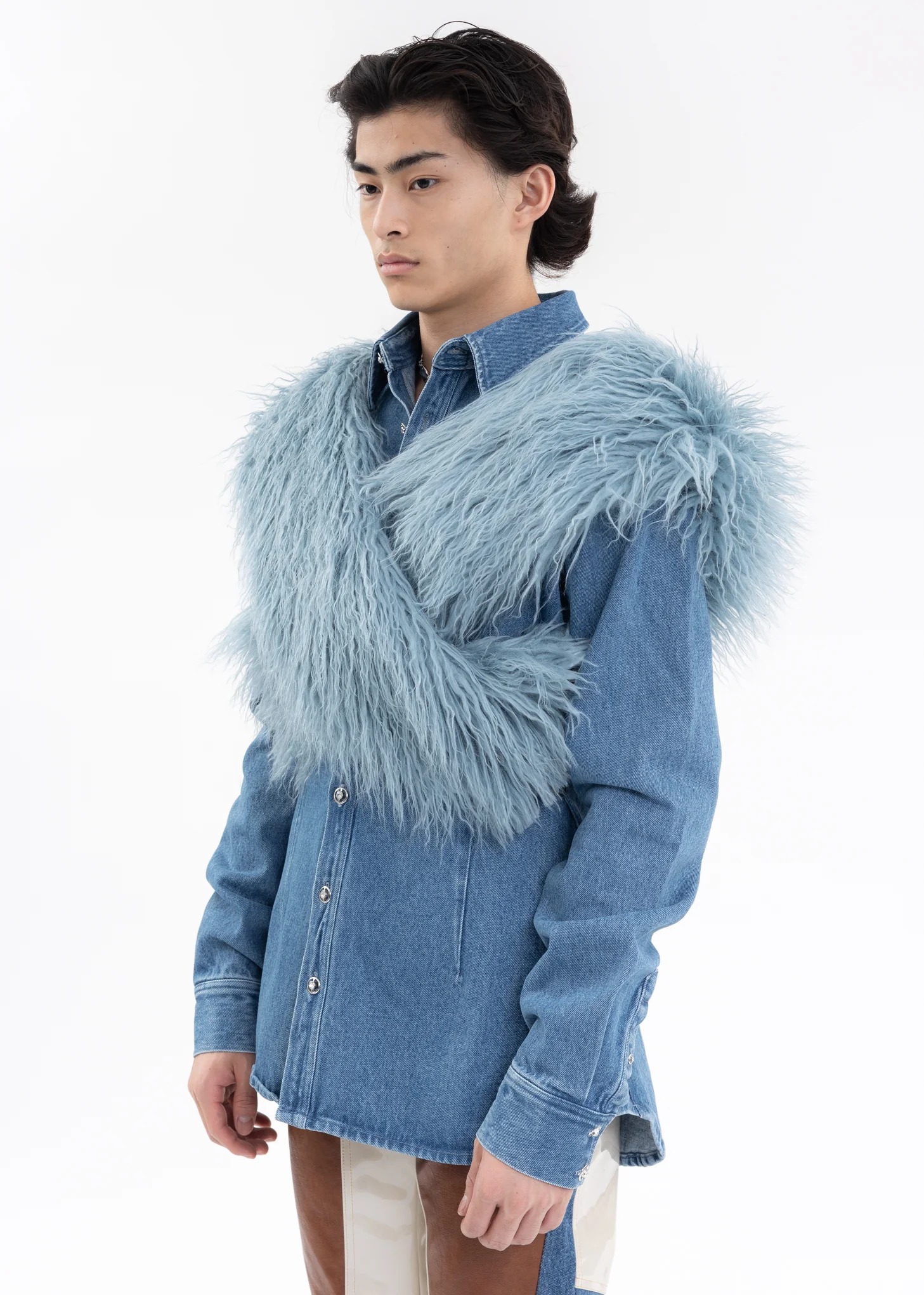 Blue DENIM W BLUE STOLE DENWBL - Image 3