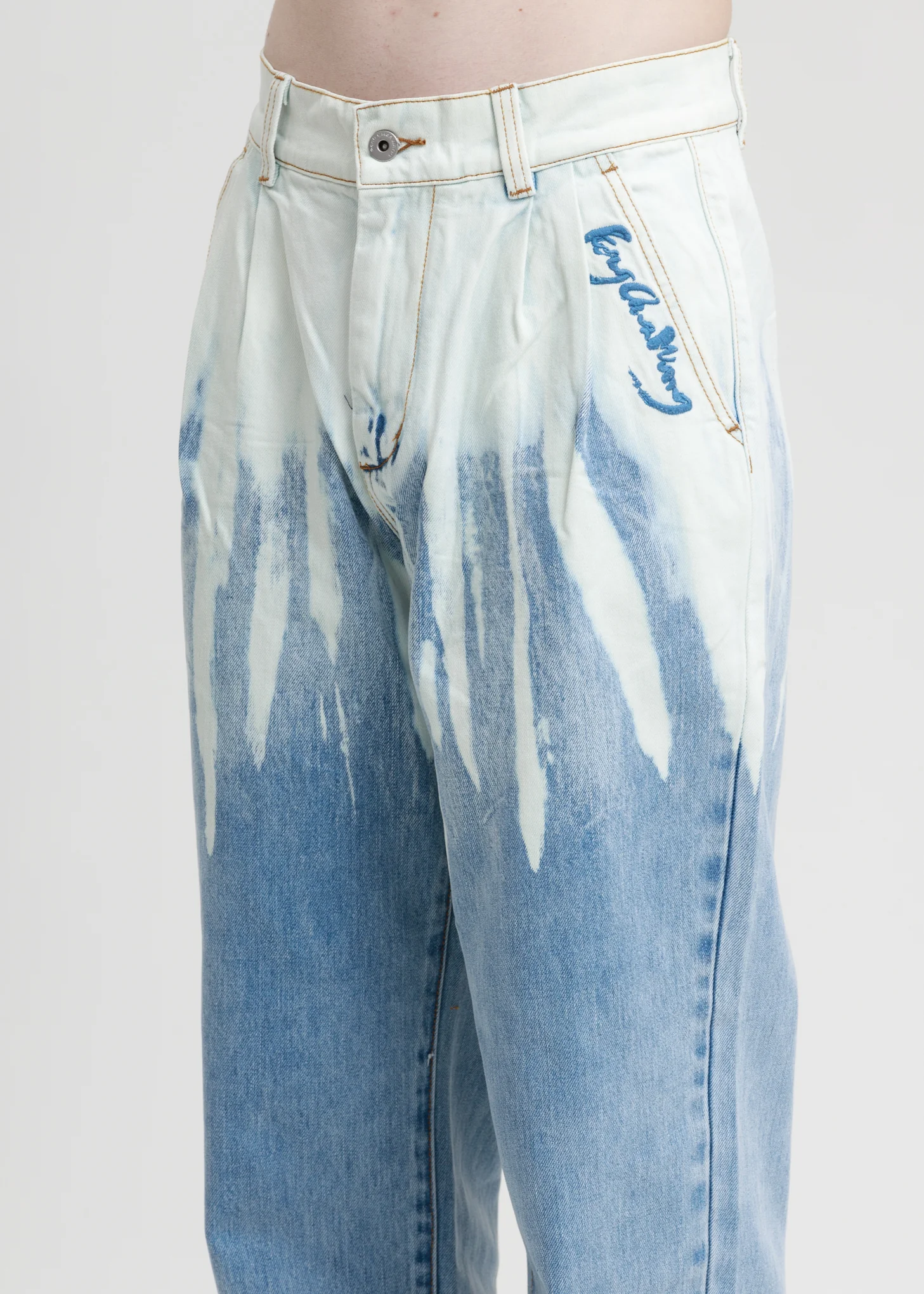 Blue Denim Washed Jeans - Image 4