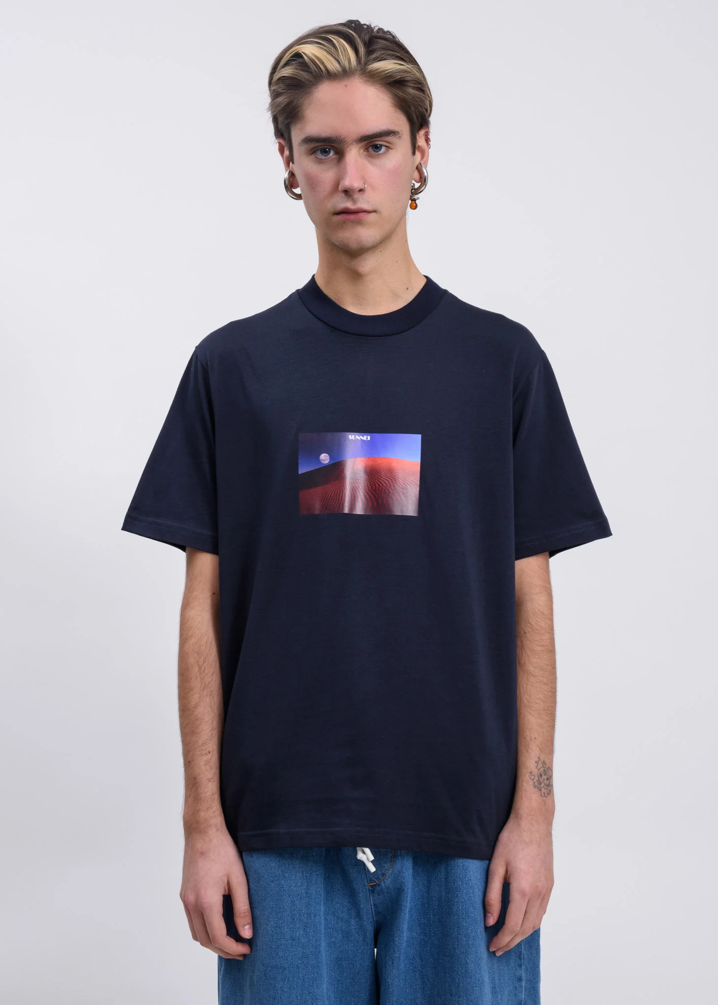 Blue Desert Print T-Shirt