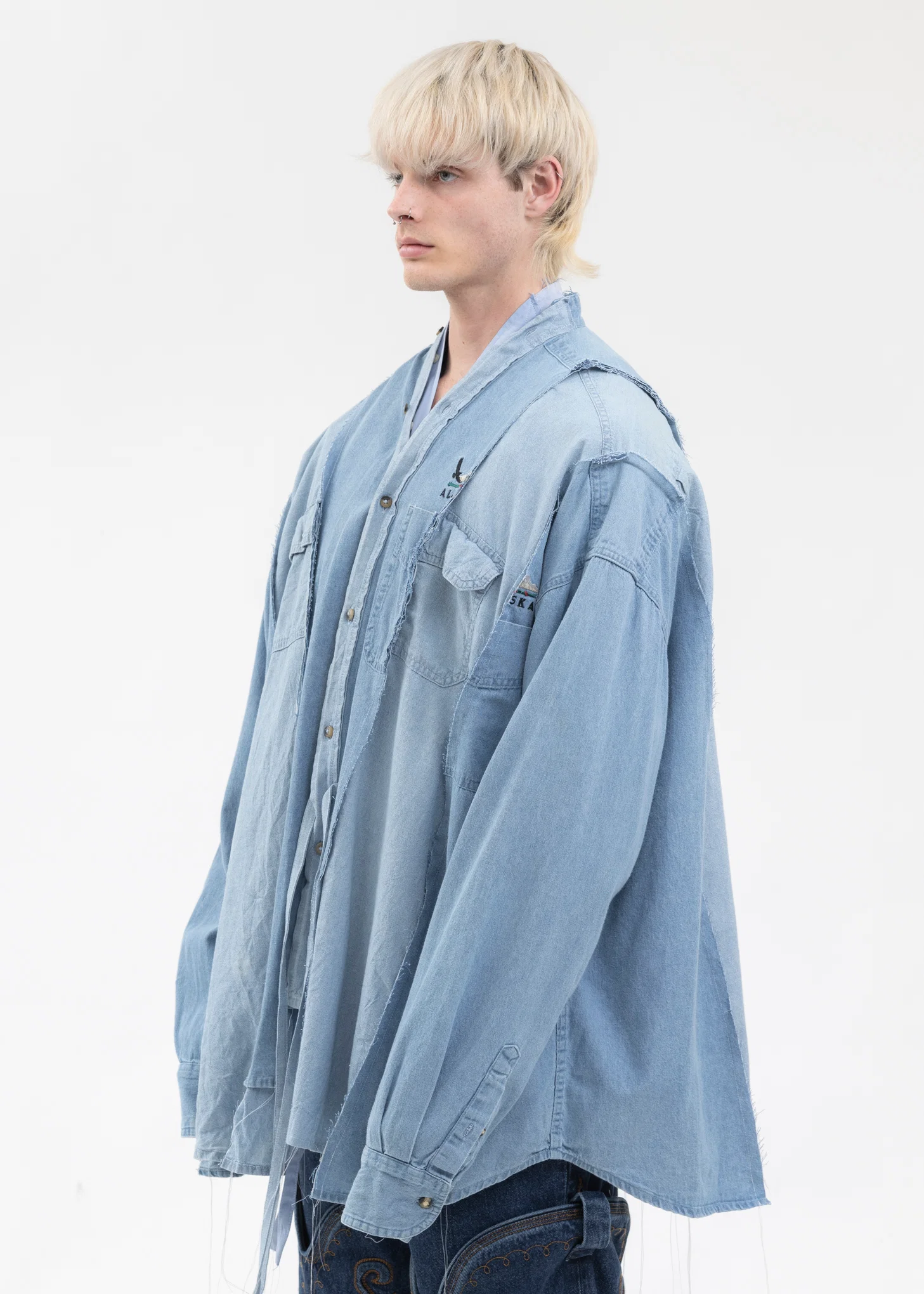 Indigo Docking Wide Denim Samue Shirts -Style 3 - Image 3