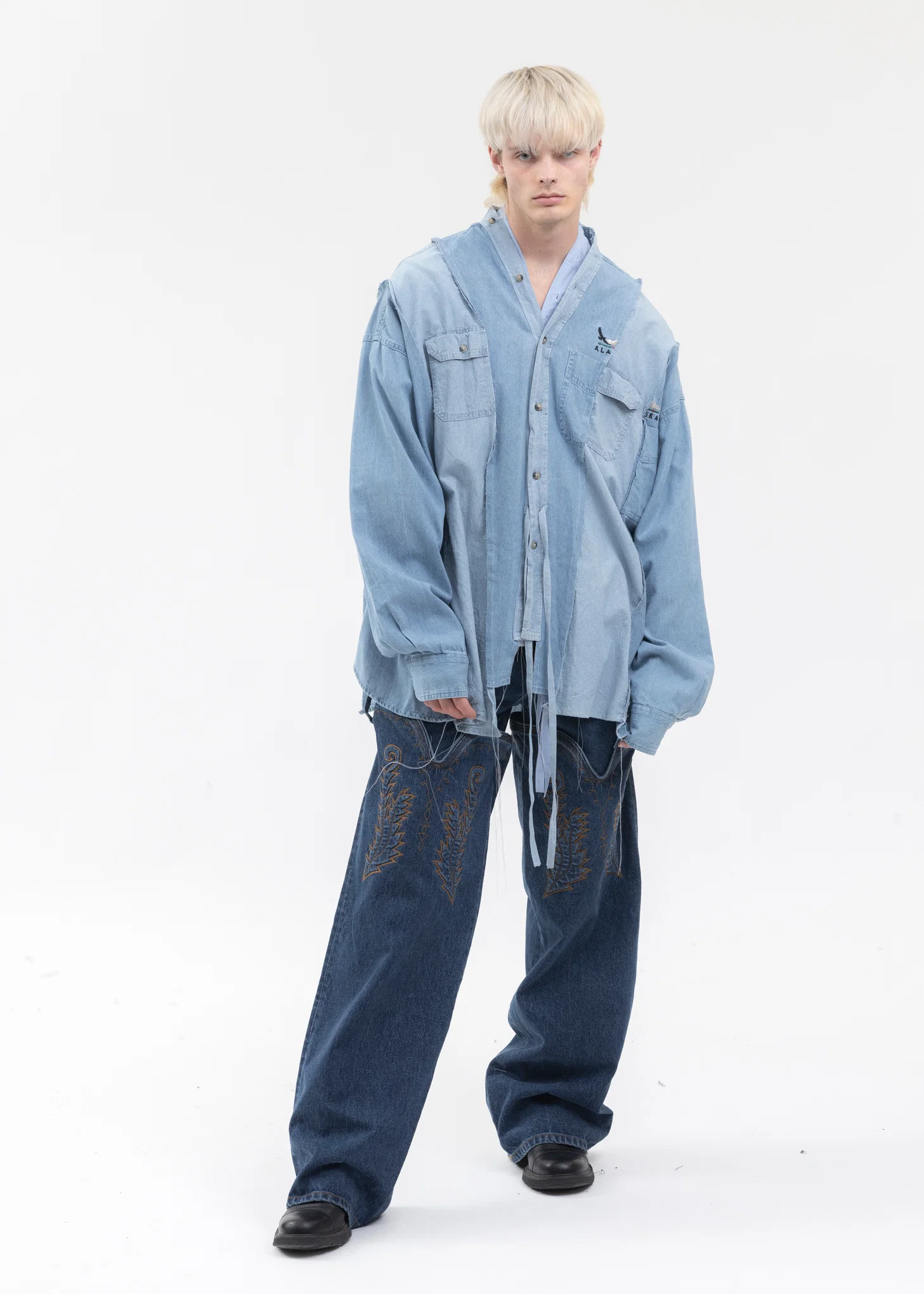 Indigo Docking Wide Denim Samue Shirts -Style 3 - Image 6