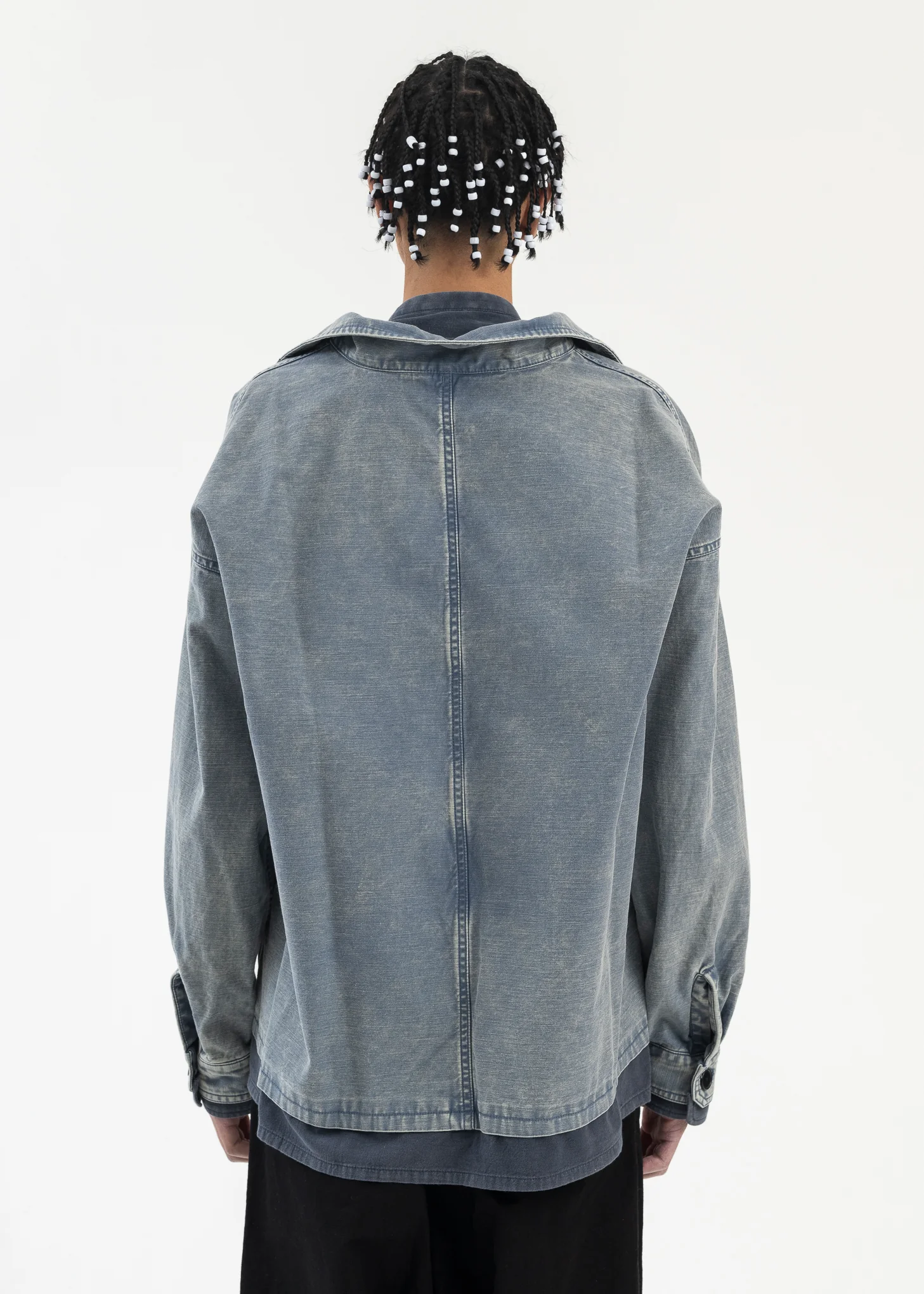 BLUE DOUBLE LAYERED L/S SHIRTS - Image 4