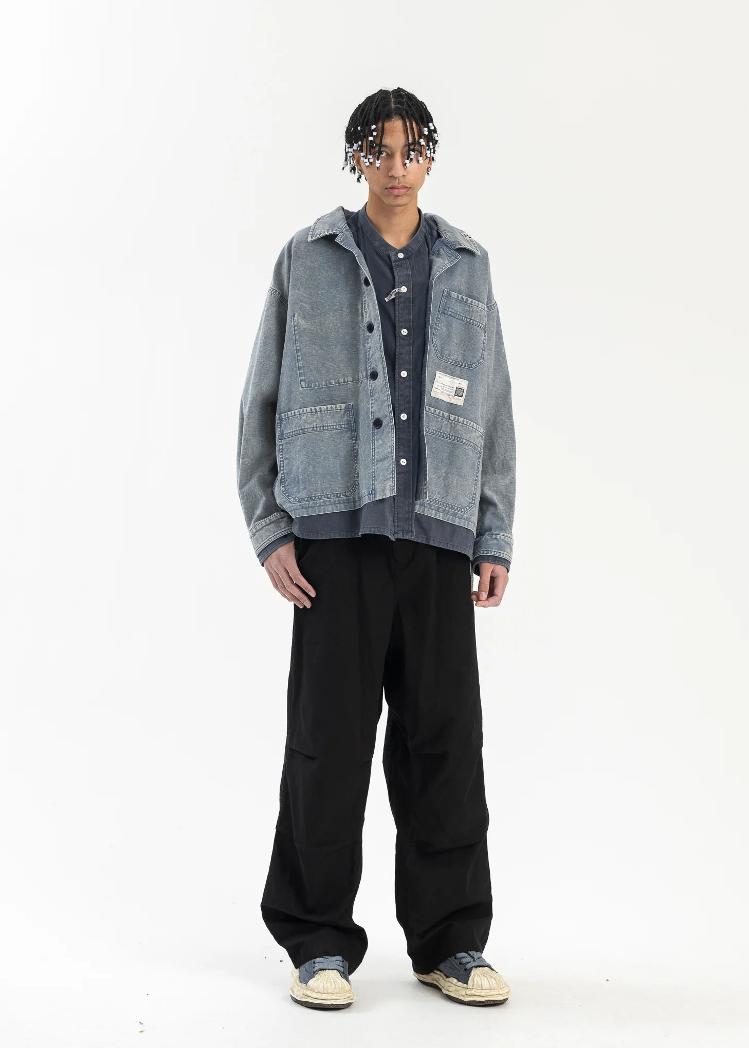 BLUE DOUBLE LAYERED L/S SHIRTS - Image 5