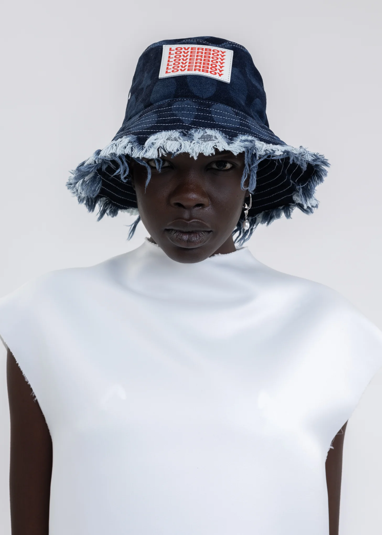 Blue ETCHED INDIGO PRINT Bucket Hat