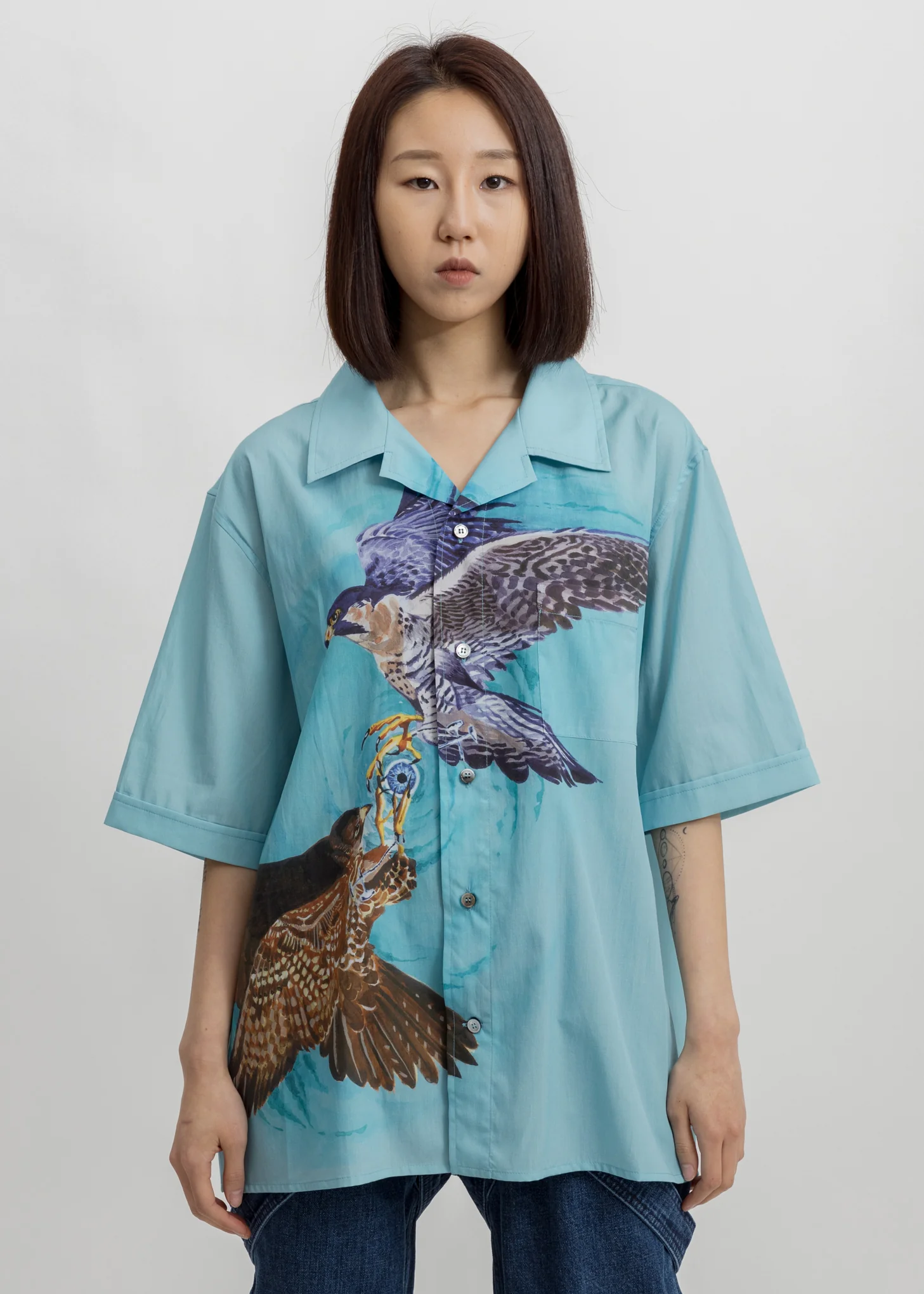 Blue Falcon Print Shirt