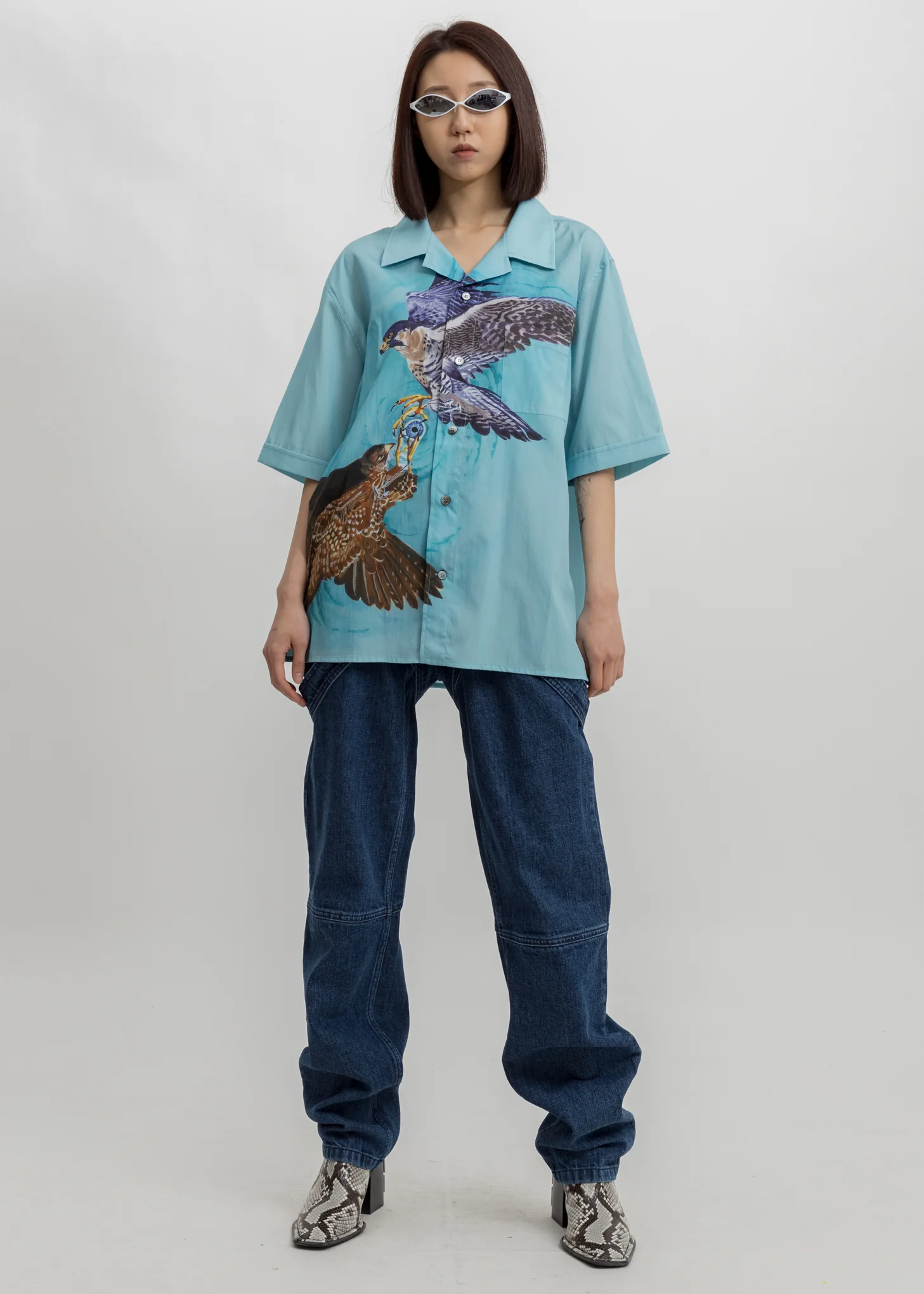 Blue Falcon Print Shirt - Image 5