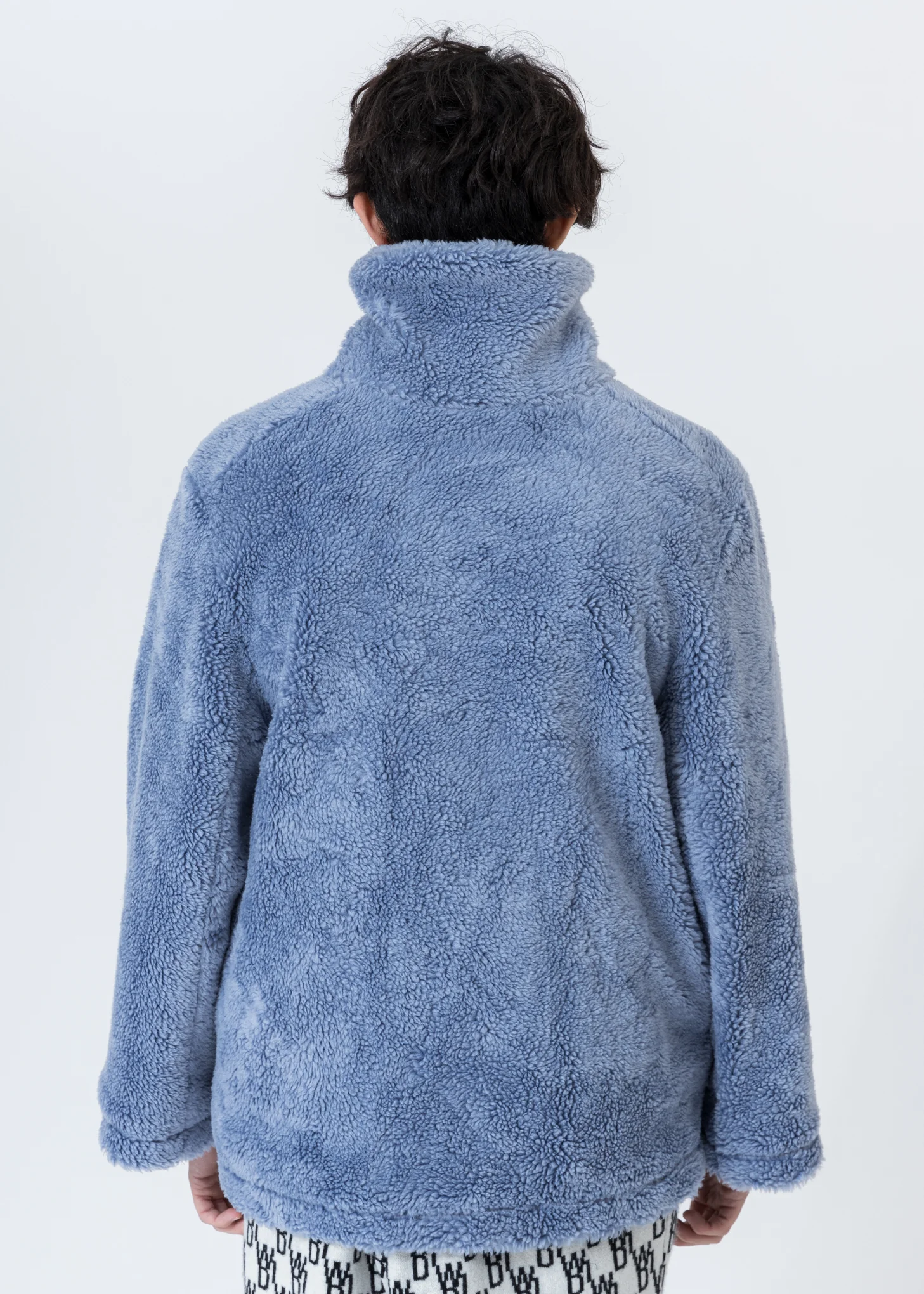 Blue Faux Fur Jumper With Pin - Image 5