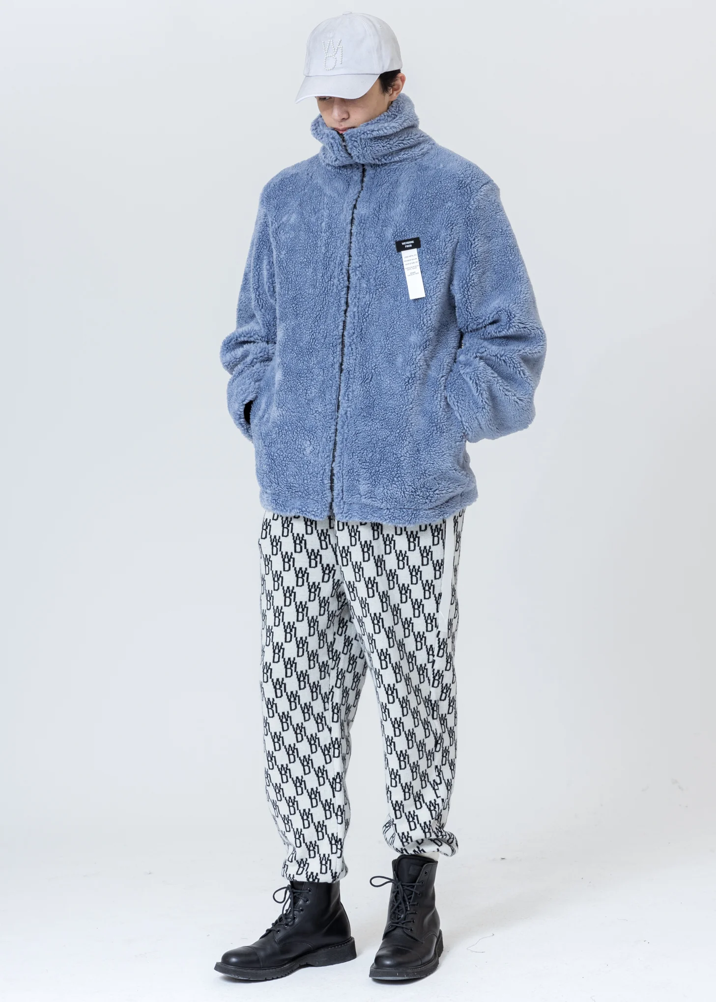 Blue Faux Fur Jumper With Pin - Image 7