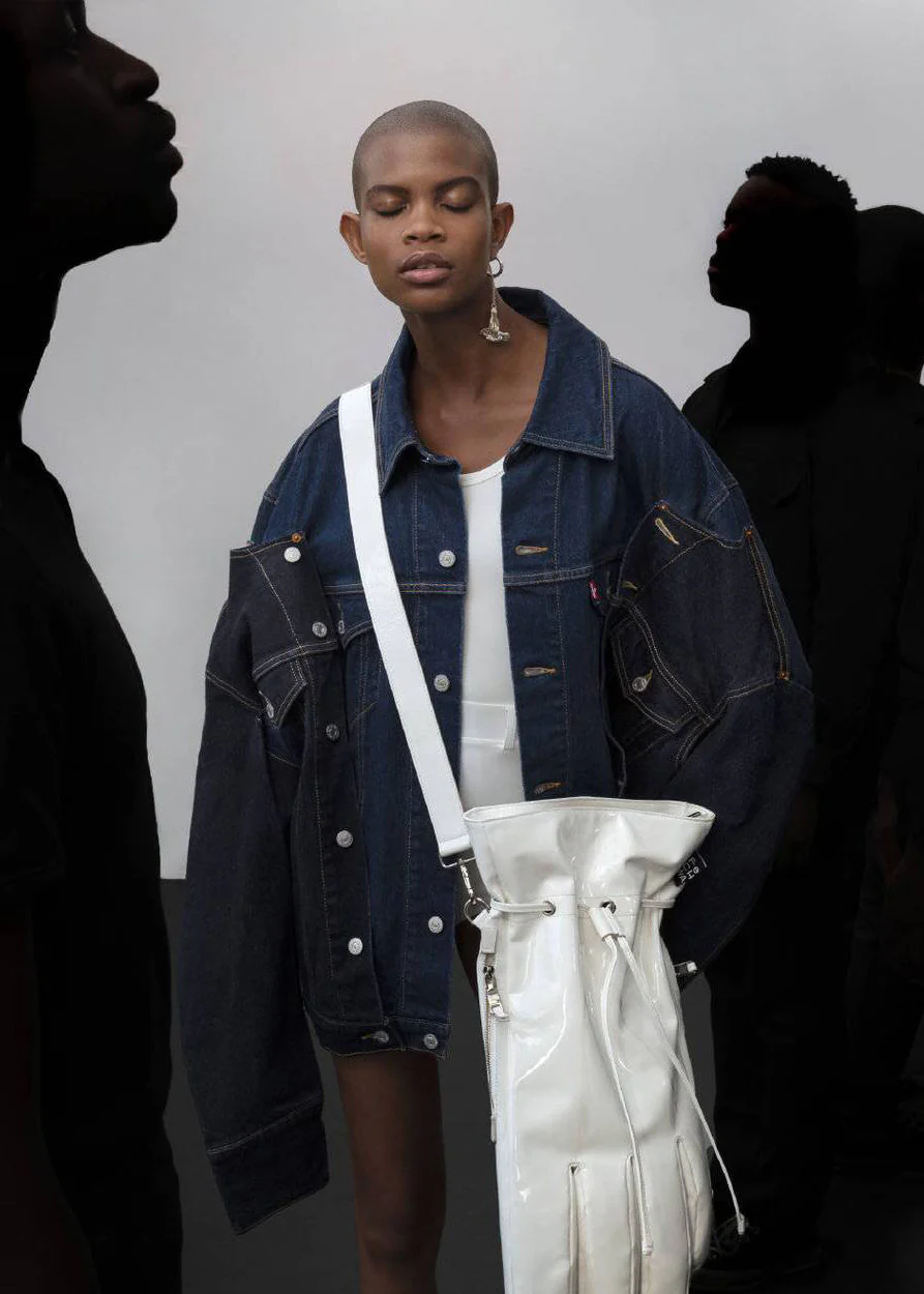Blue FCW Levis Layered Oversized Trucker Jacket - Image 2