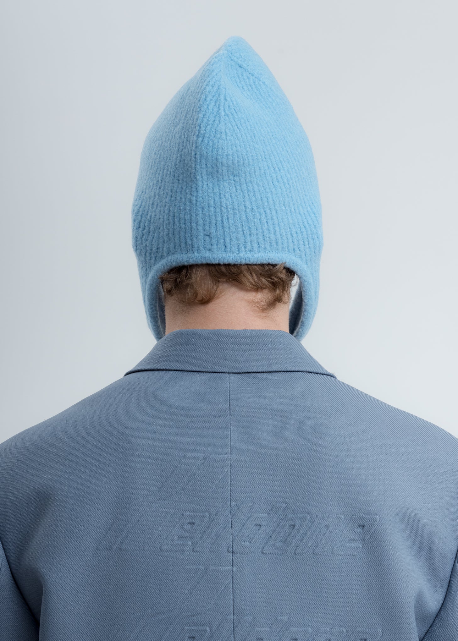 Blue Felted Knit Earflap Hat - Image 3