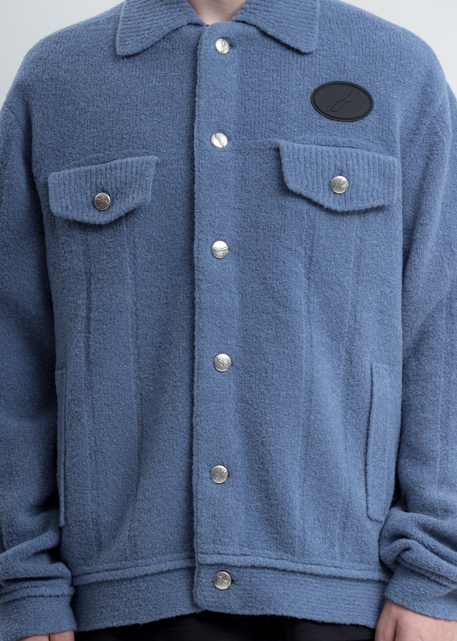 Blue Felted Knitted Jacket - Image 4