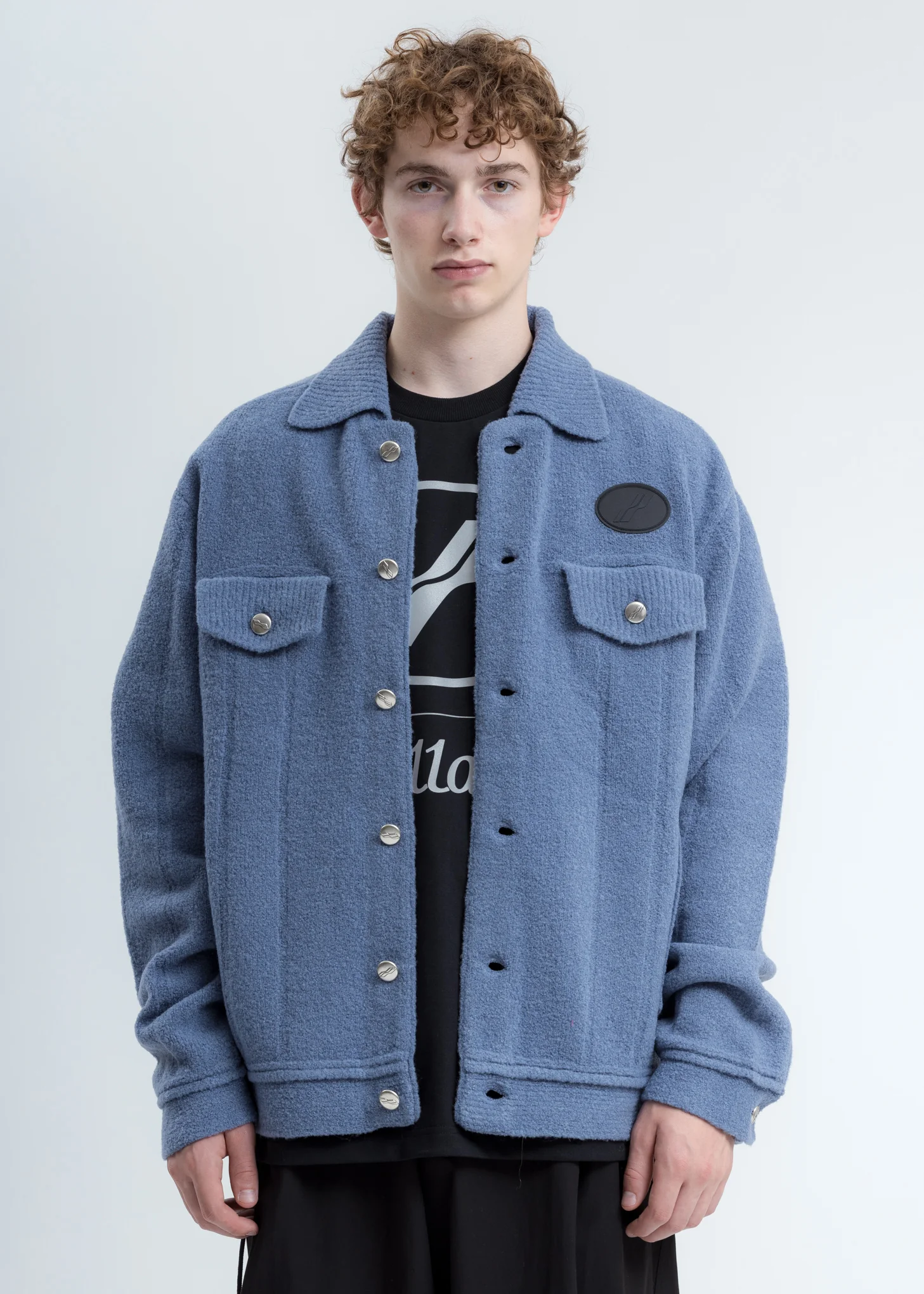 Blue Felted Knitted Jacket - Image 5