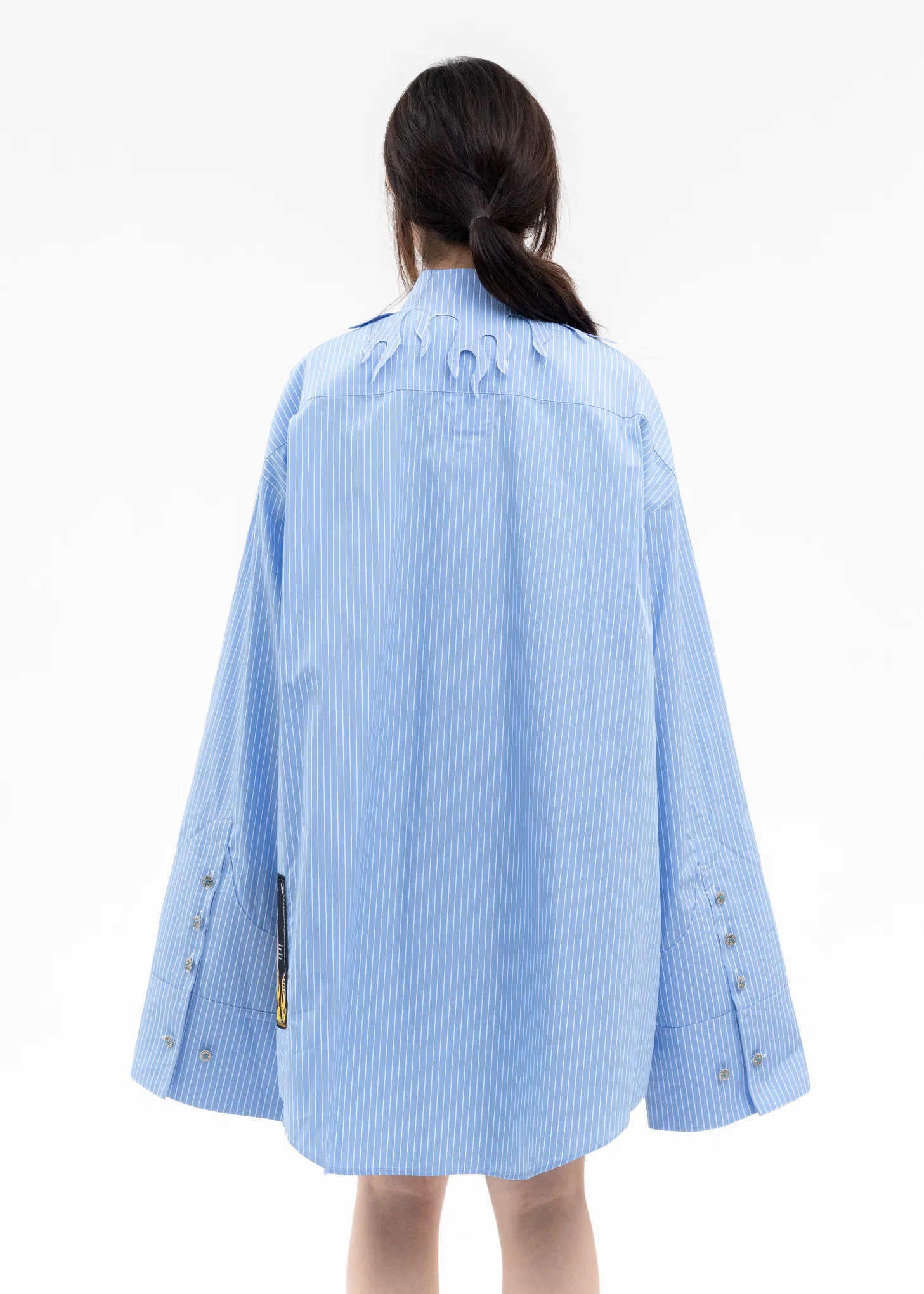 BLUE FLAME COLLOR STRIPE SHIRT - Image 2