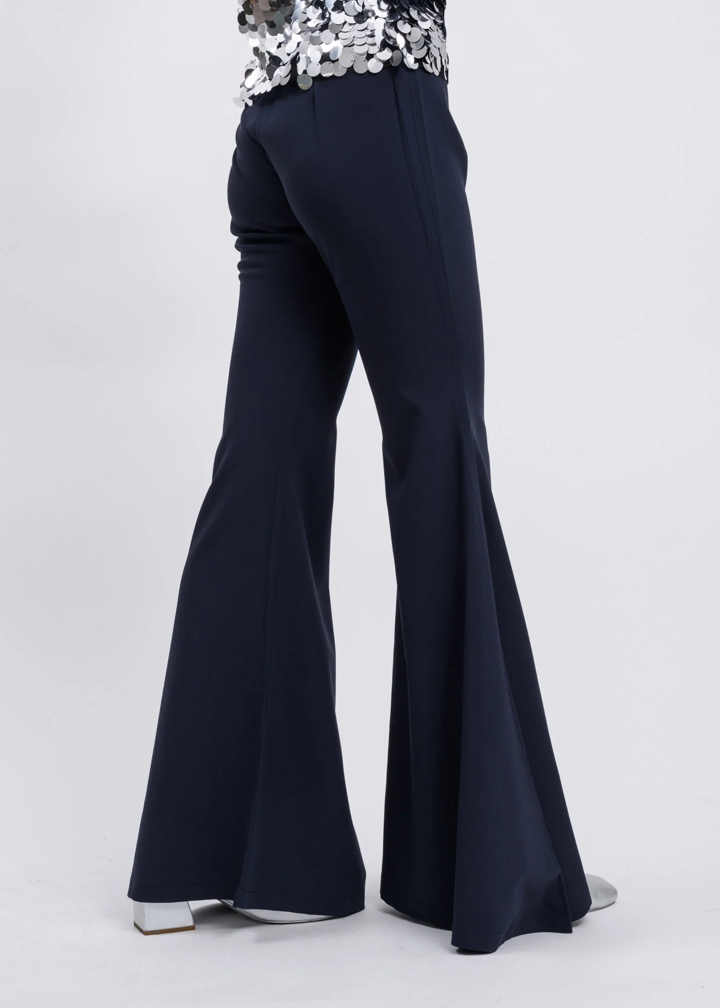 Blue Flare Trousers - Image 2