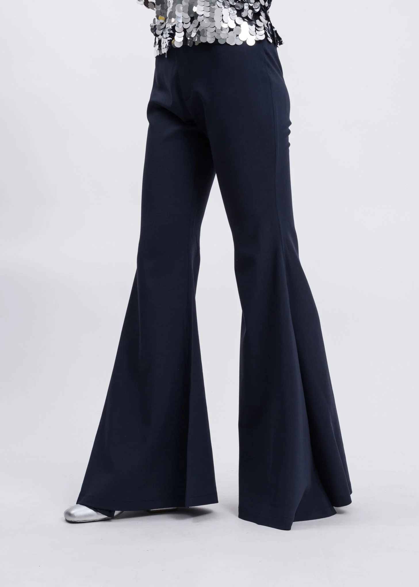 Blue Flare Trousers - Image 4
