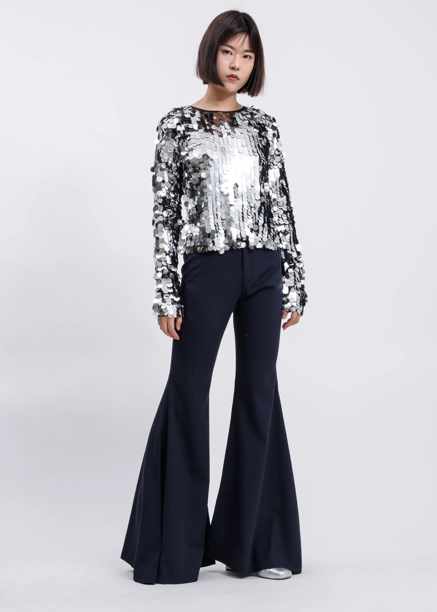 Blue Flare Trousers - Image 5