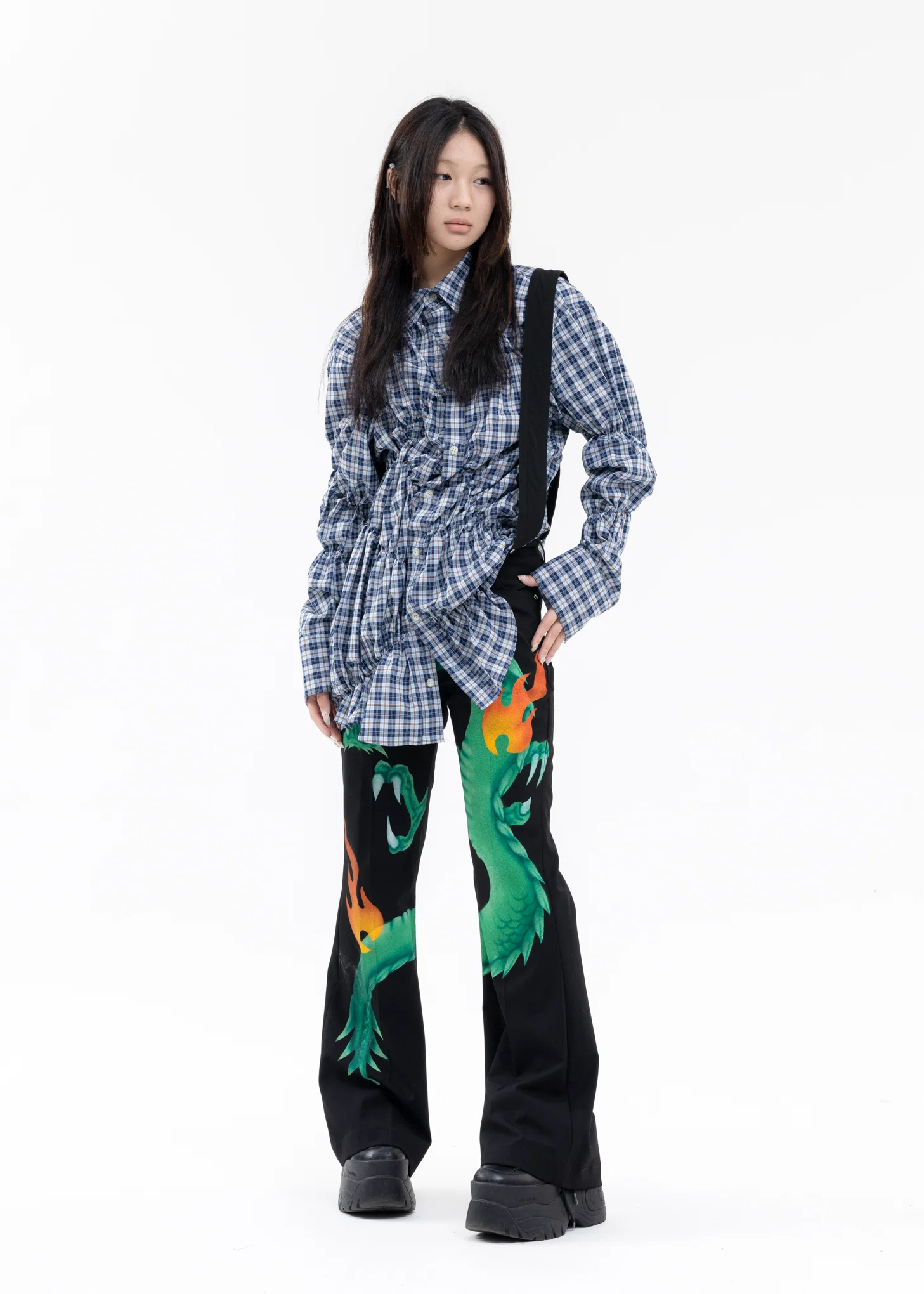 BLUE GATHER SHIRT - Image 7