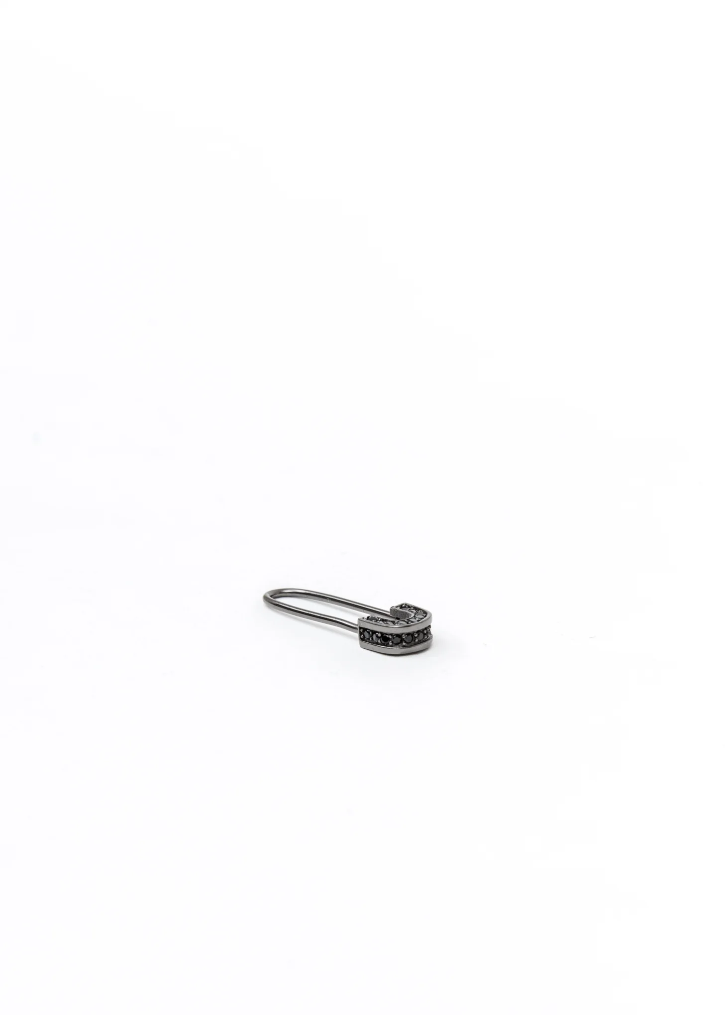 Real Black Diamond 925 Silver Pin Earring - Image 5