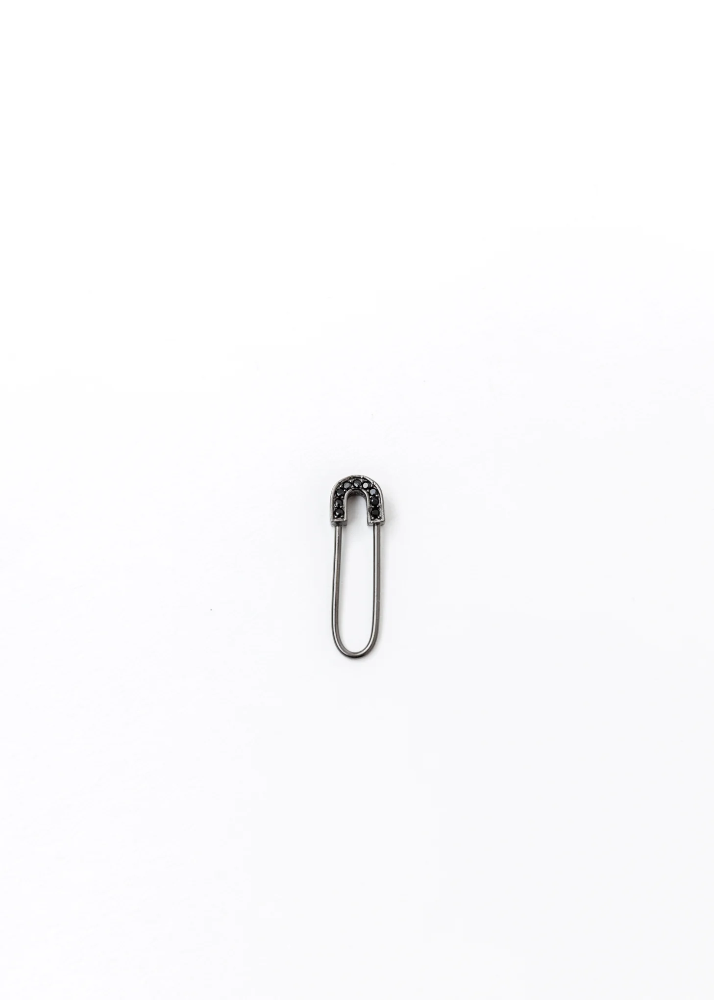 Real Black Diamond 925 Silver Pin Earring - Image 6