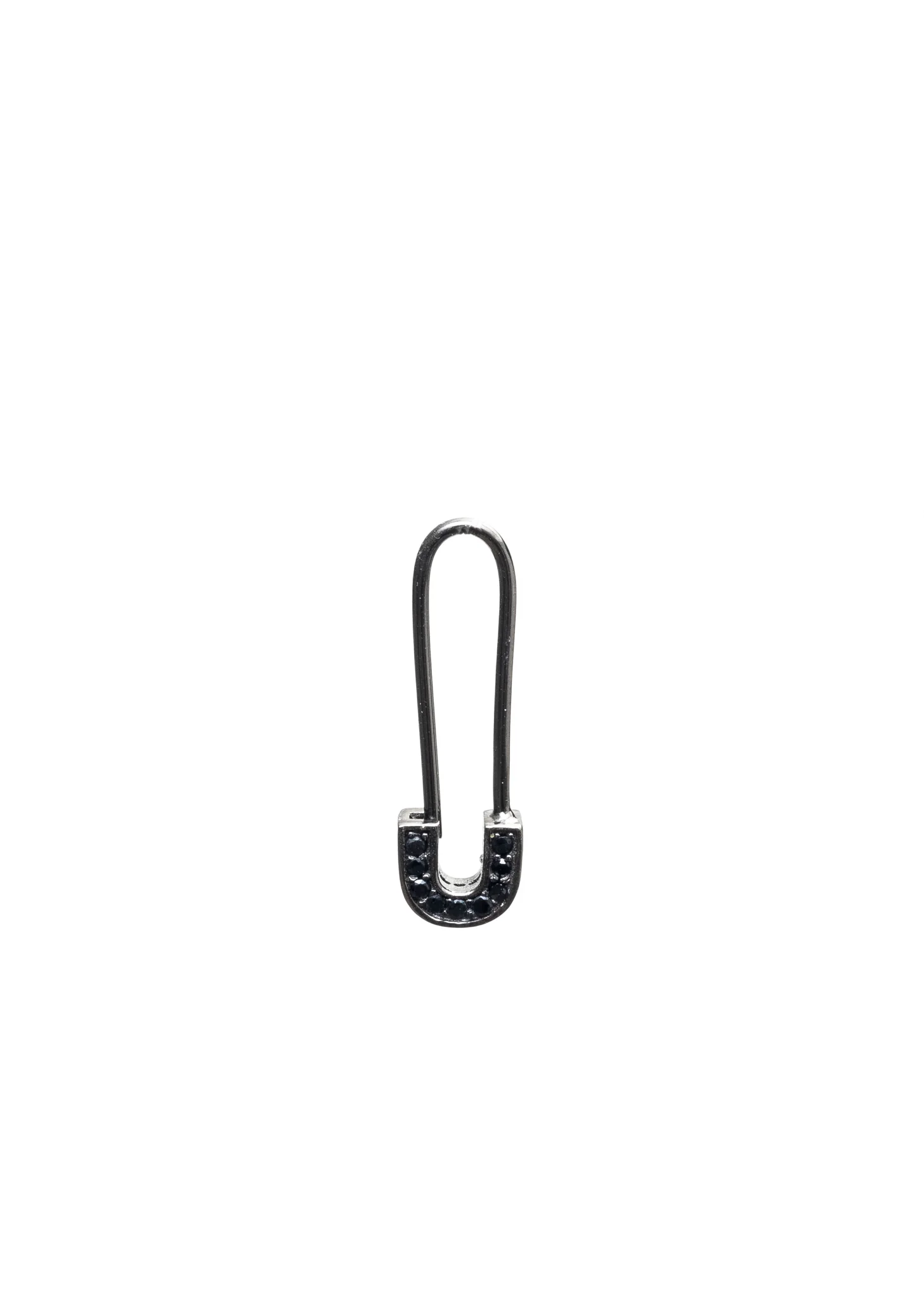 Real Black Diamond 925 Silver Pin Earring - Image 7