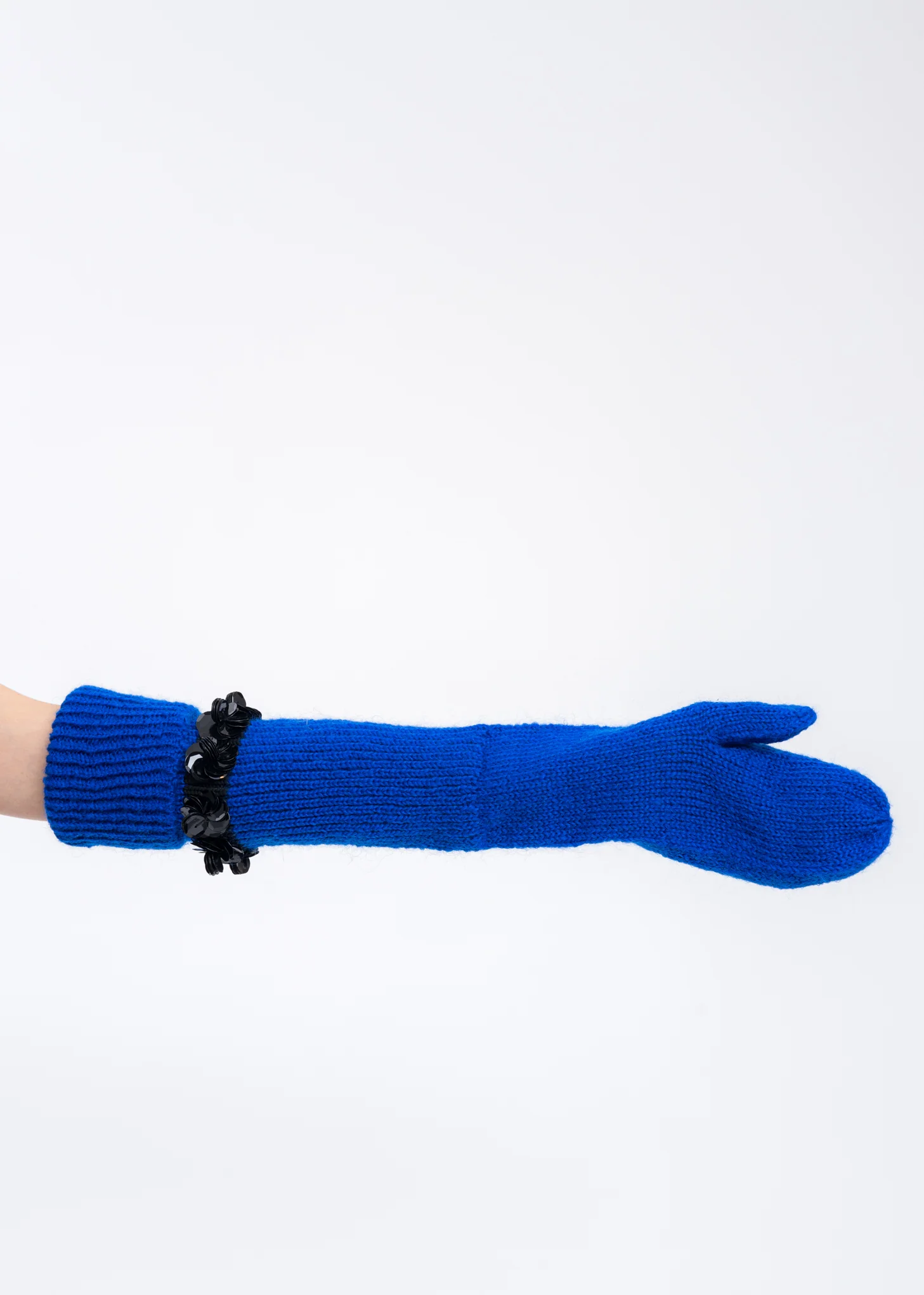 Blue Knit Gloves