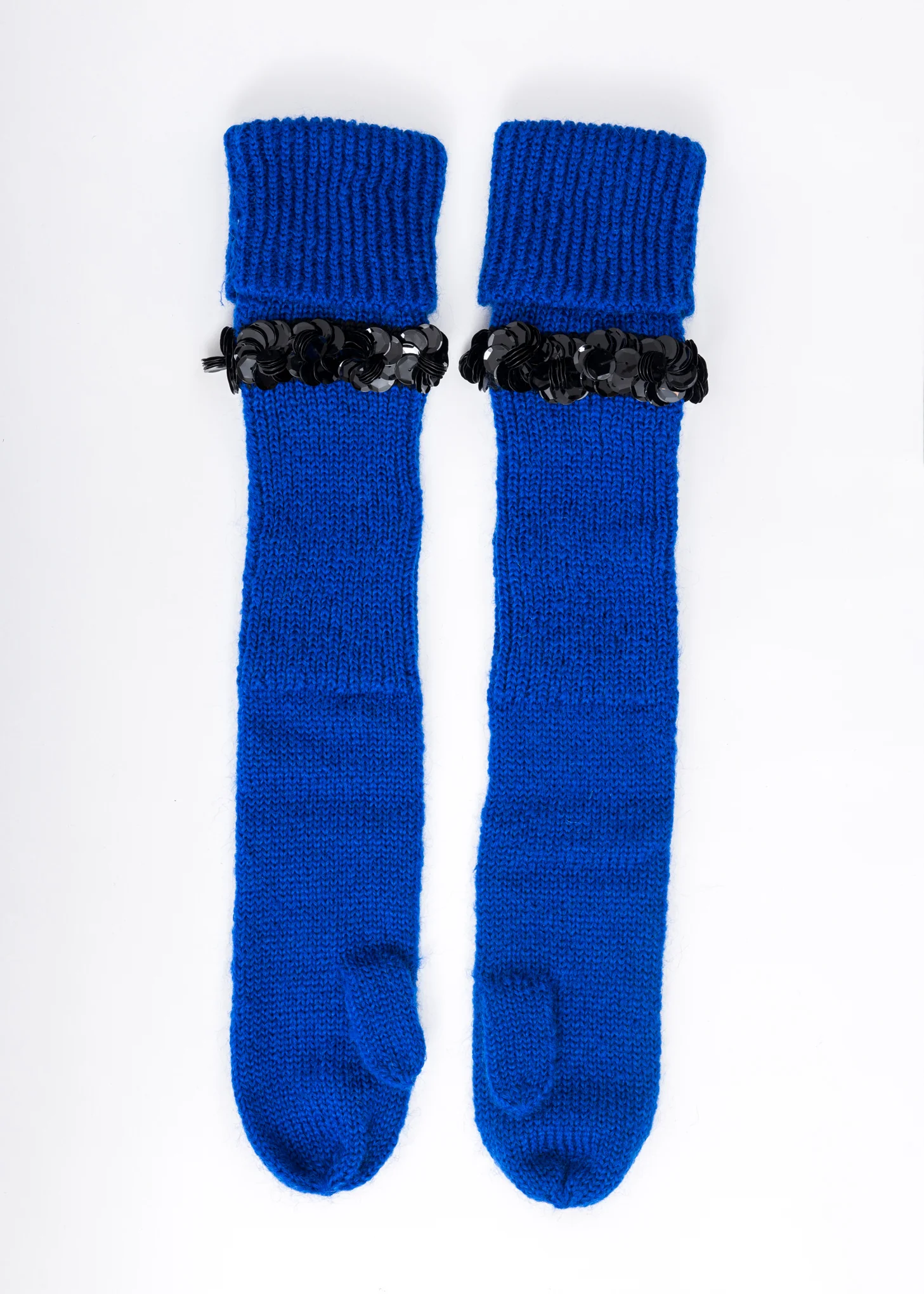 Blue Knit Gloves - Image 5