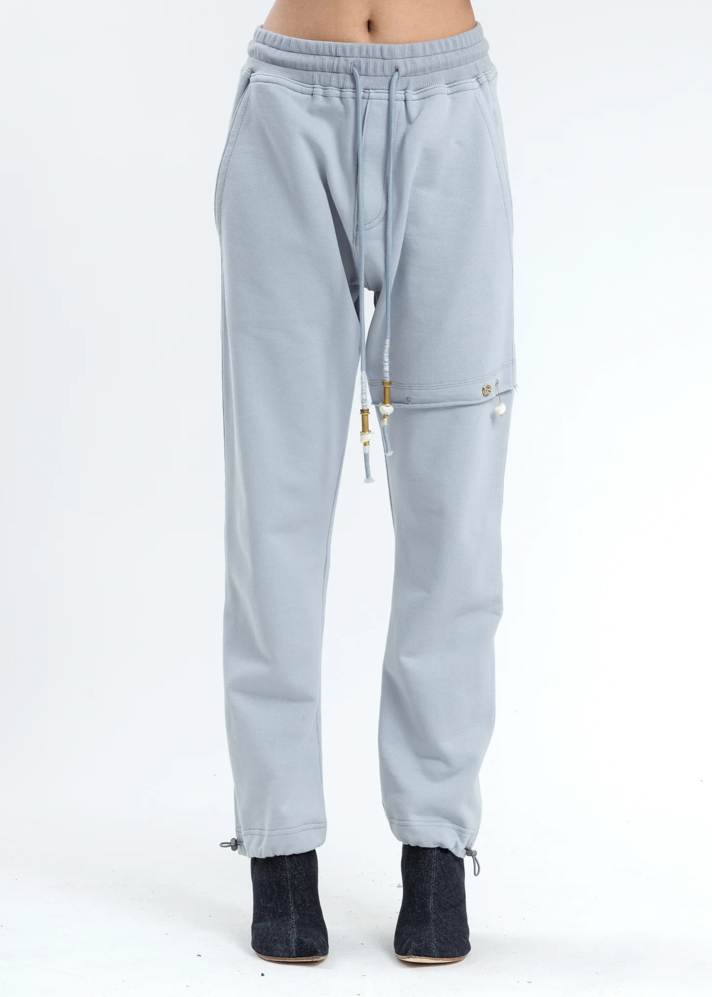 Blue Lace Detail Pants