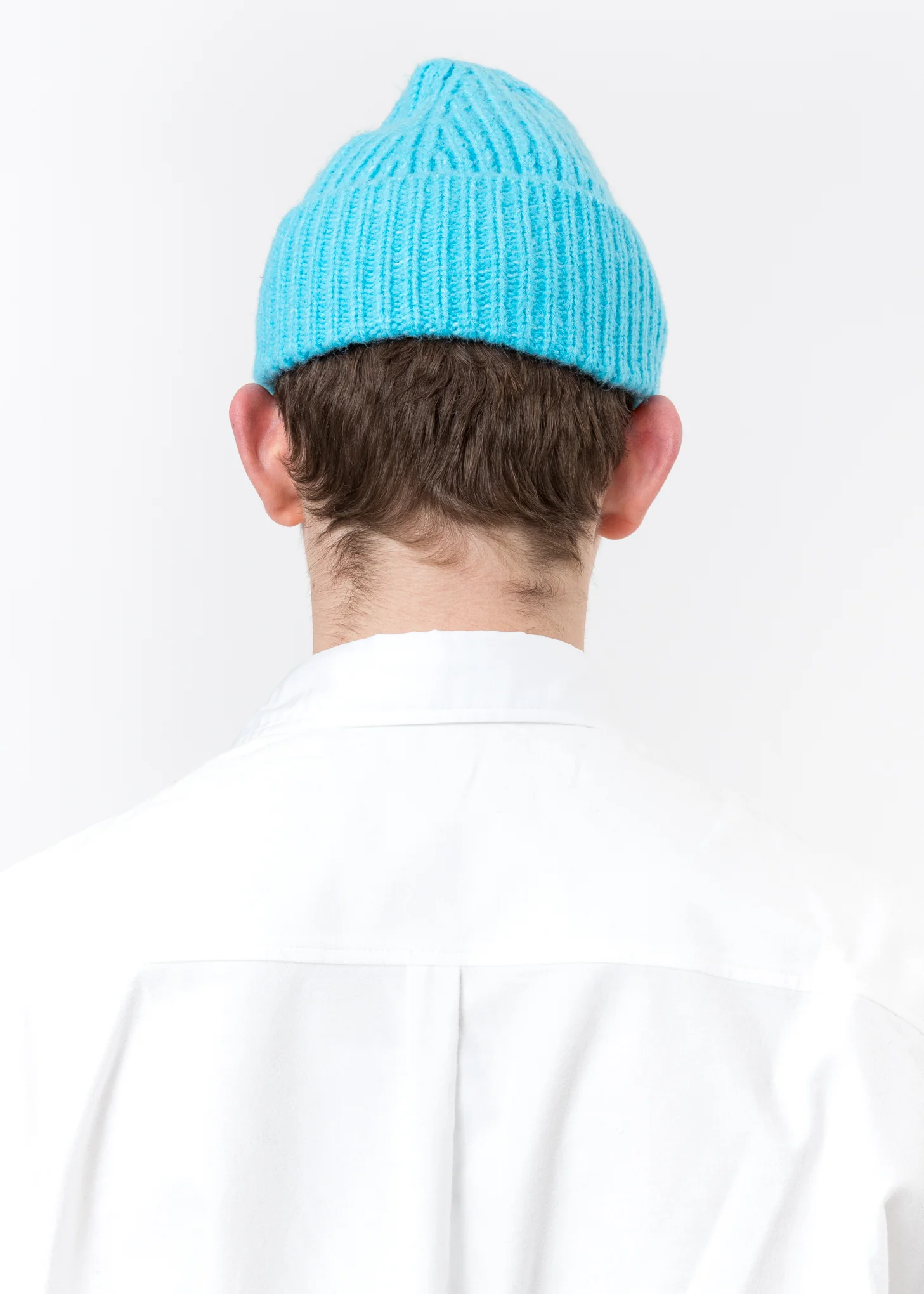 Blue Leather Pad Beanie - Image 3