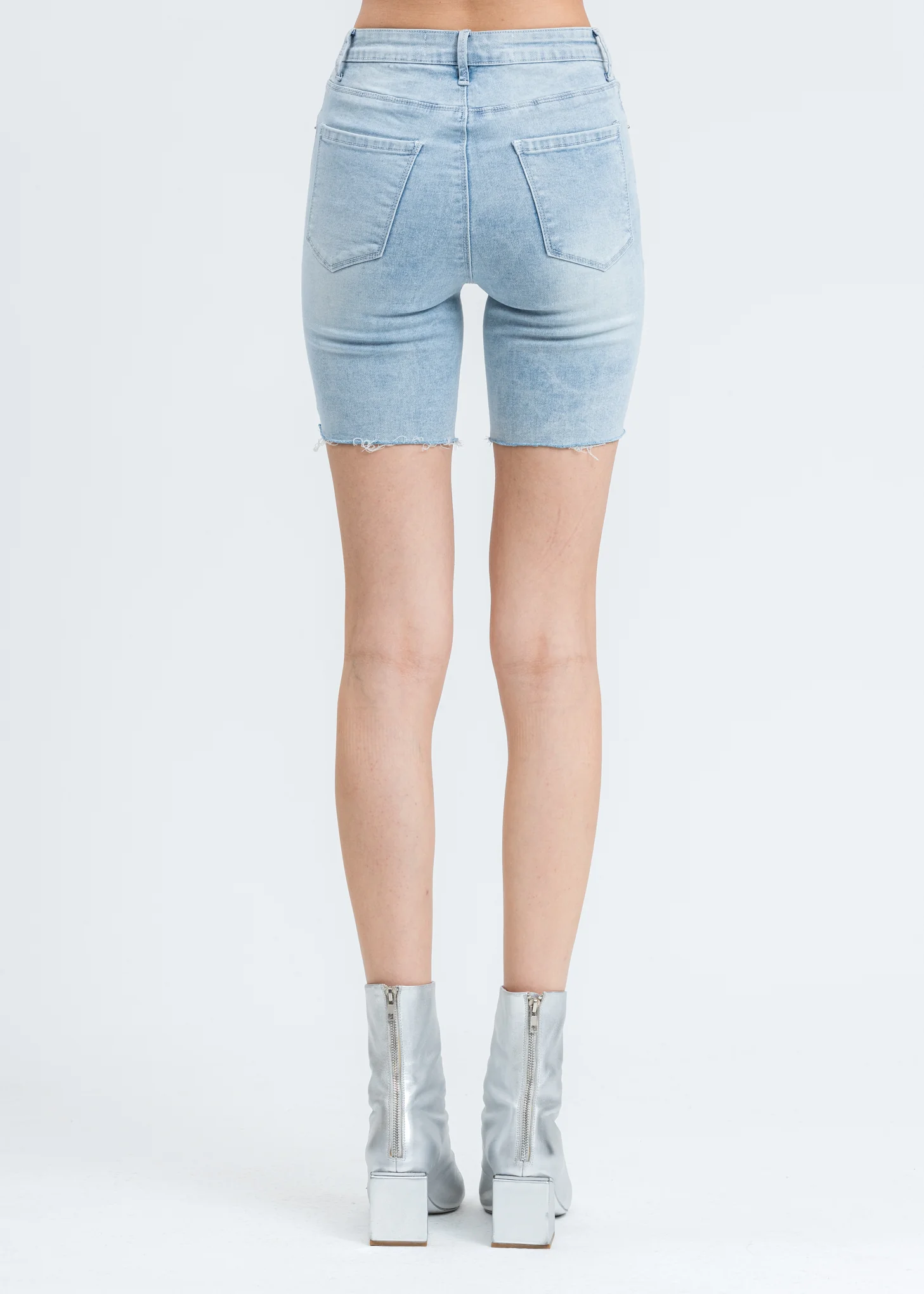 Blue Lizard Patch Jean Shorts - Image 3