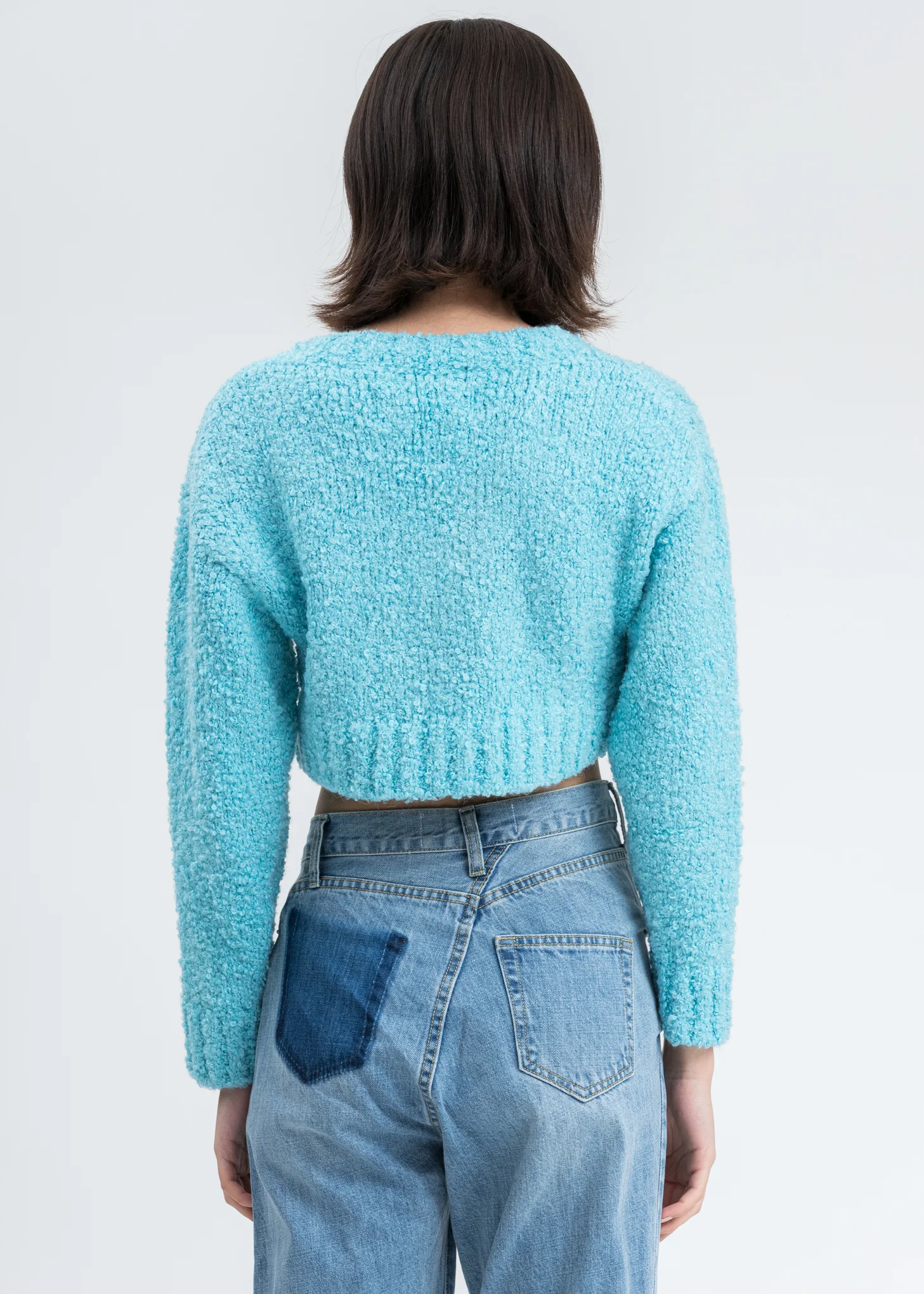 Blue Logo Crop Sweater - Image 4