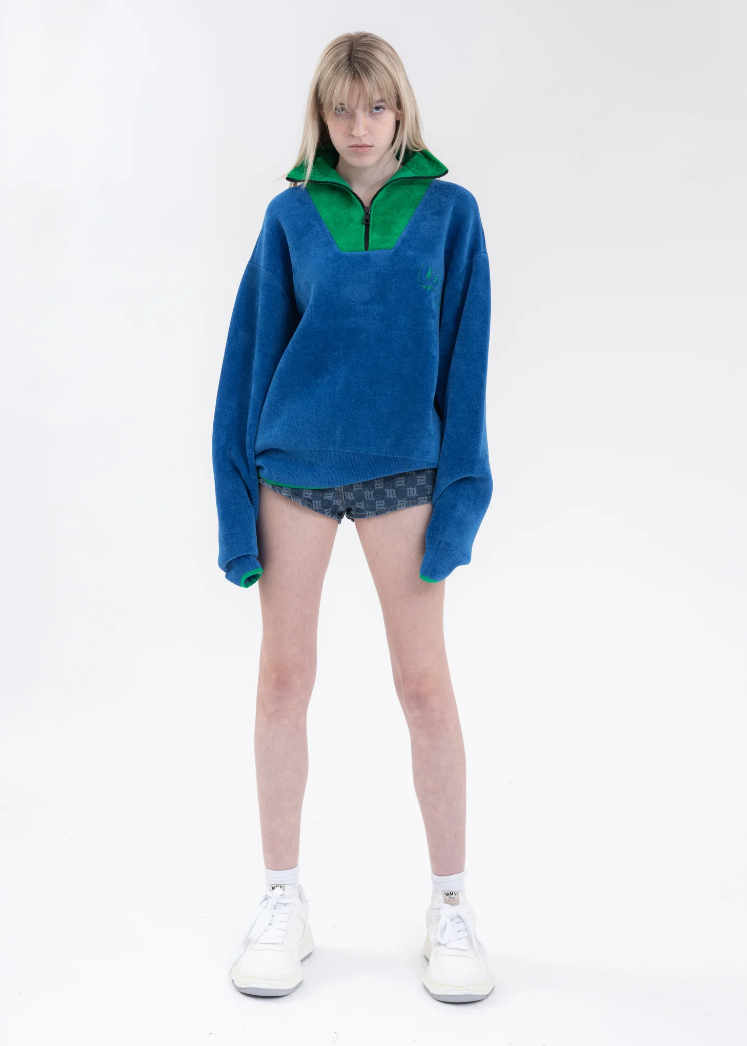 BLUE LOGO DETAIL HALF ZIP UP PULLOVER - Image 5