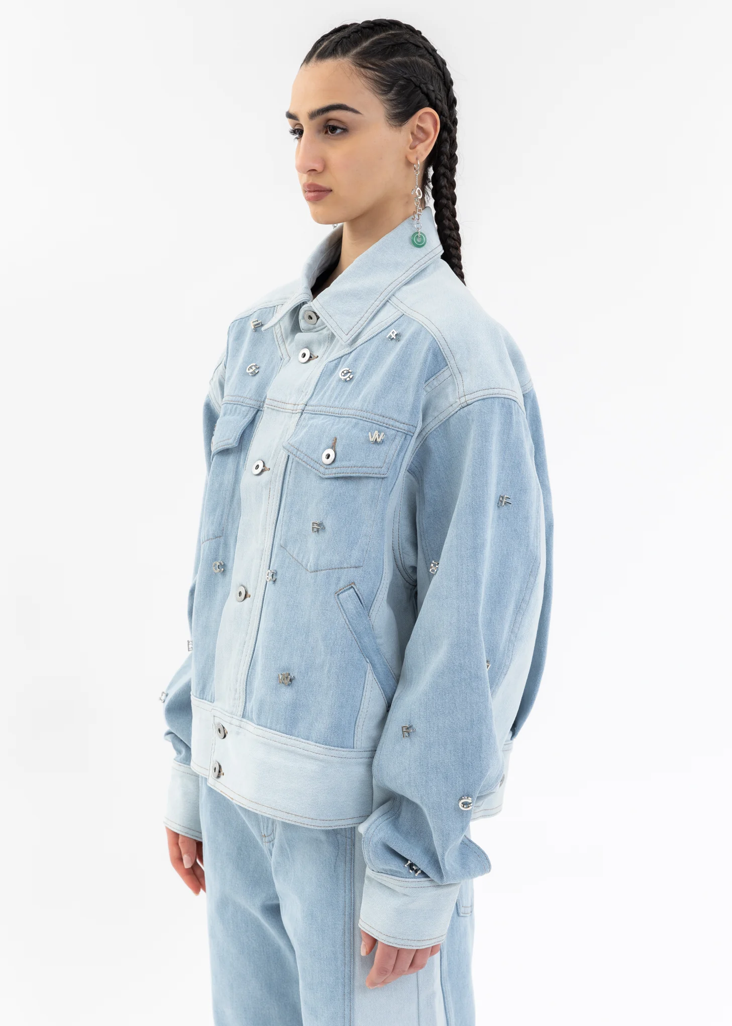 BLUE LOGO EMBELLISHED JACKET - Image 2