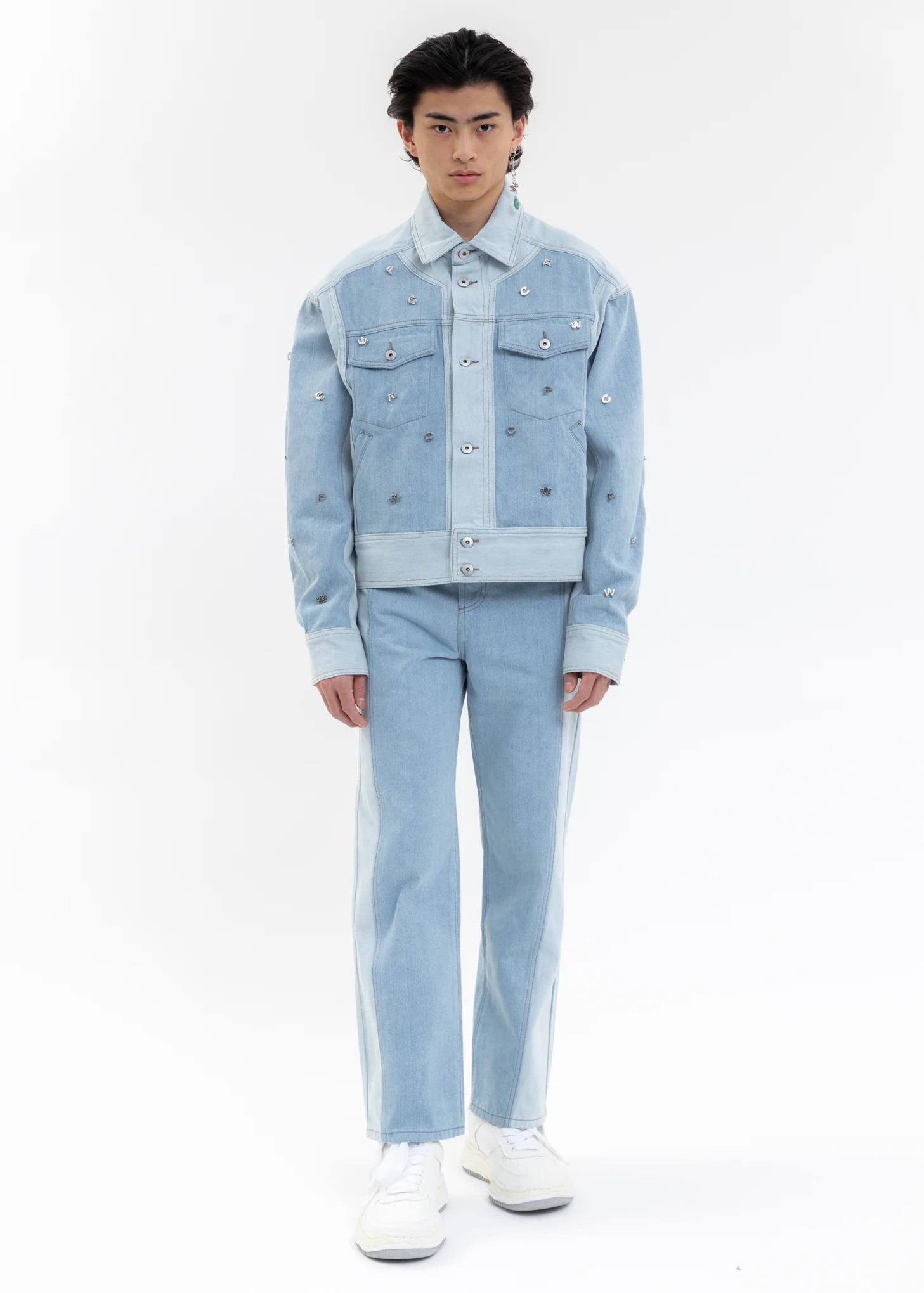 BLUE LOGO EMBELLISHED JACKET - Image 5