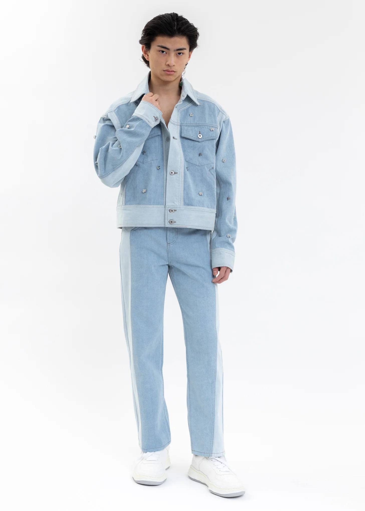 BLUE LOGO EMBELLISHED JACKET - Image 6